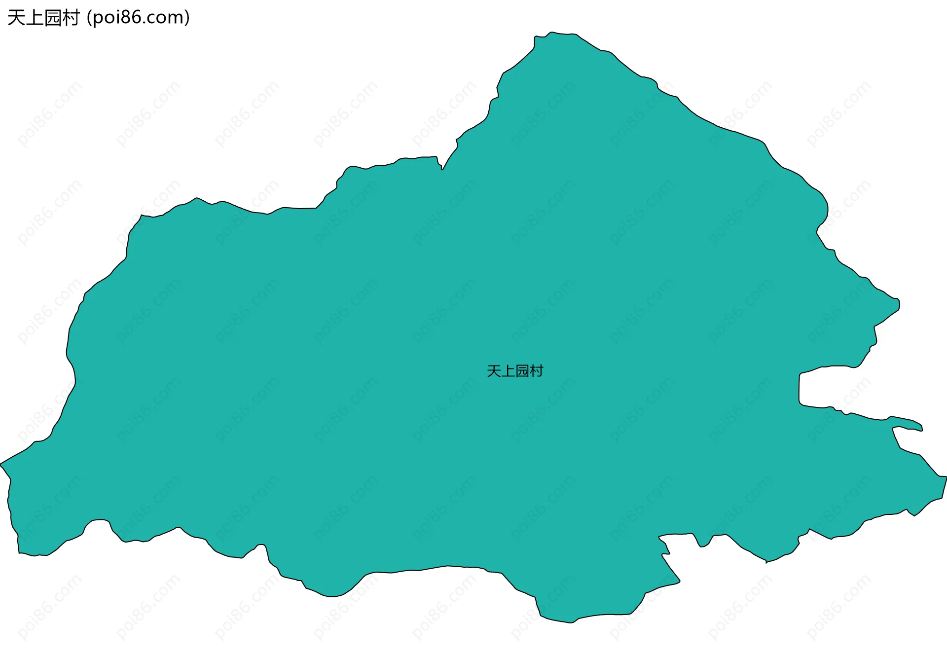 天上园村边界地图