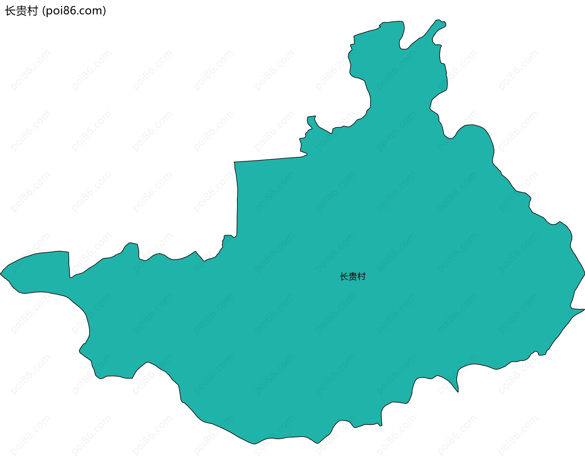 长贵村边界地图