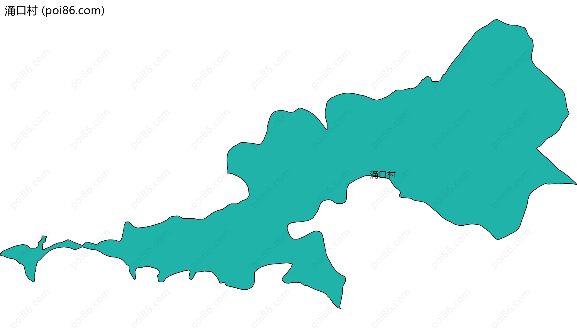 涌口村边界地图