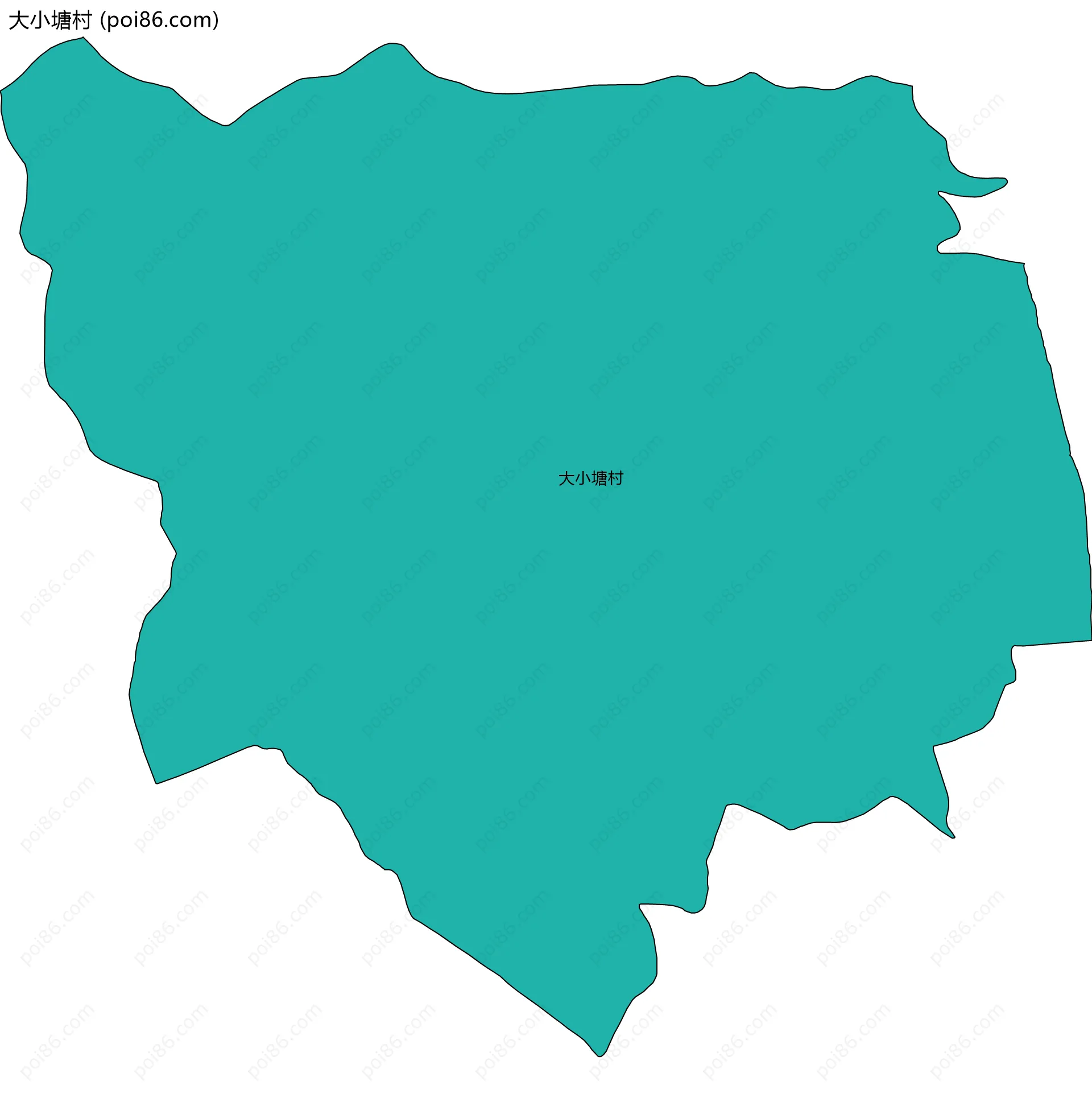 大小塘村边界地图