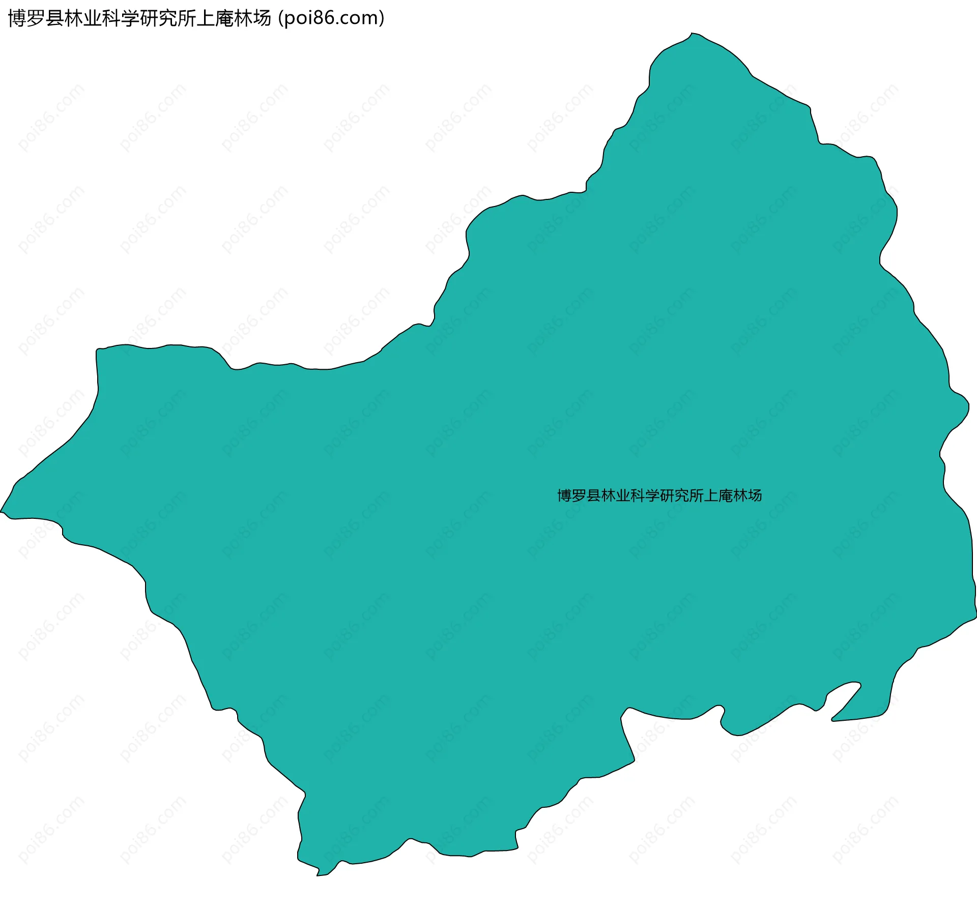 博罗县林业科学研究所上庵林场边界地图