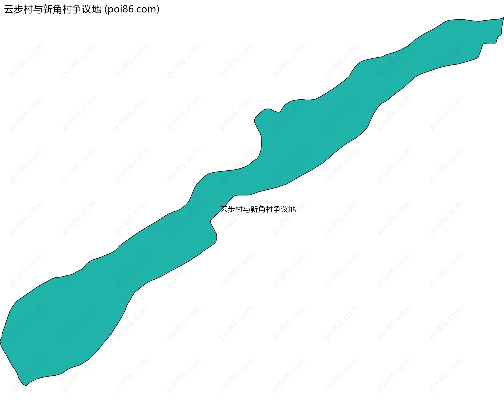 云步村与新角村争议地边界地图