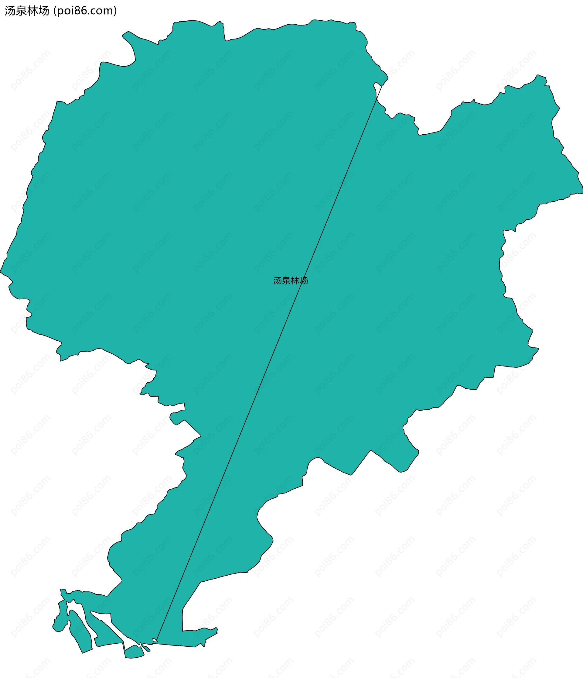 汤泉林场边界地图