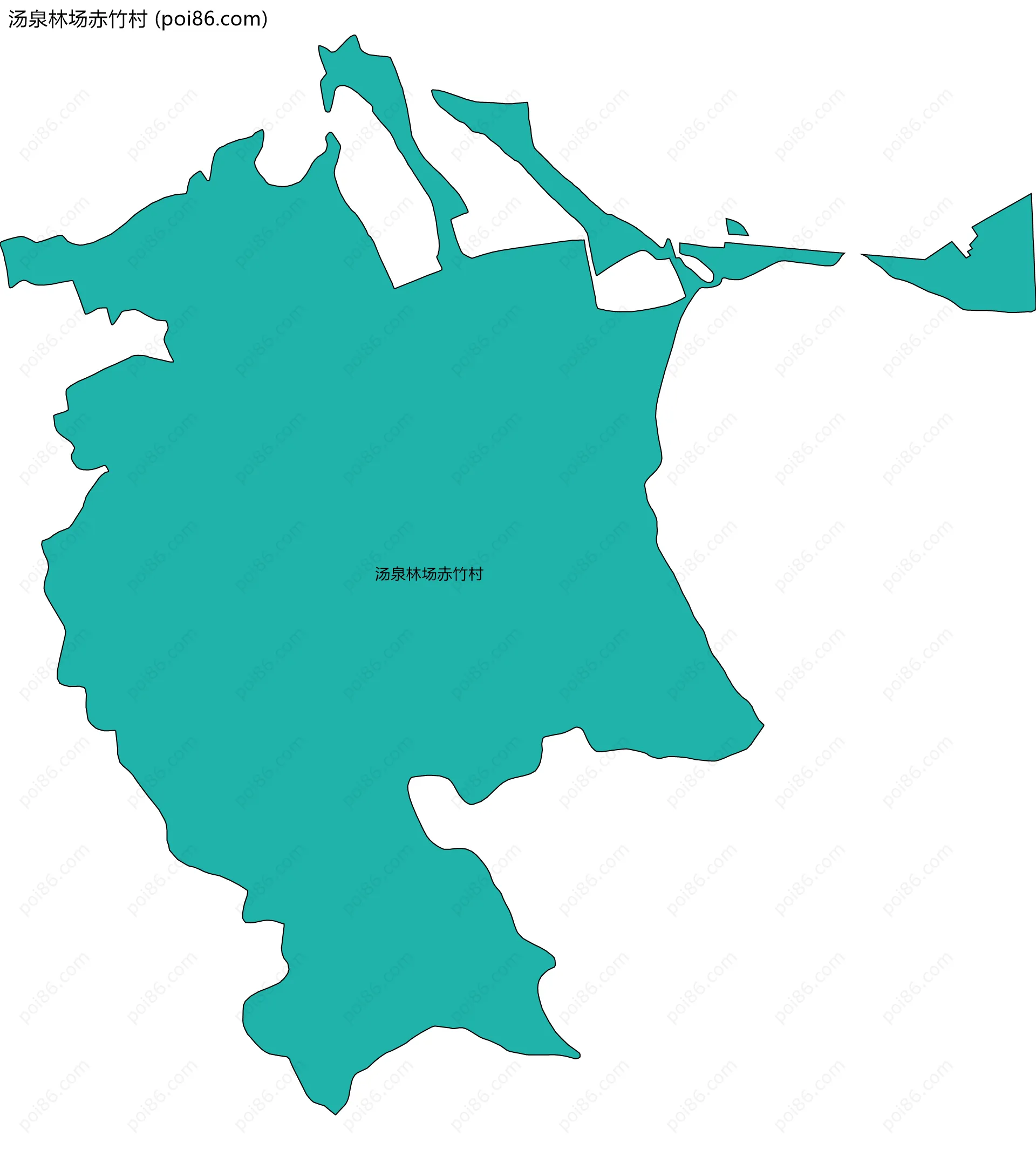 汤泉林场赤竹村边界地图