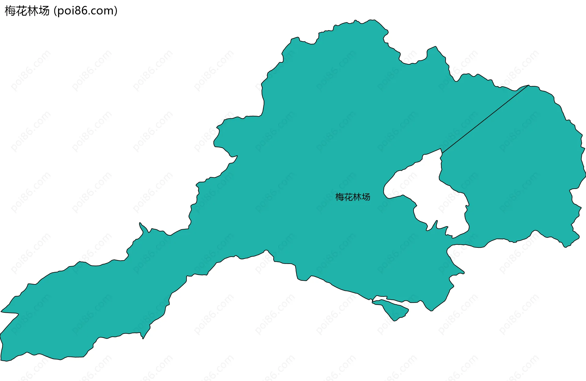 梅花林场边界地图