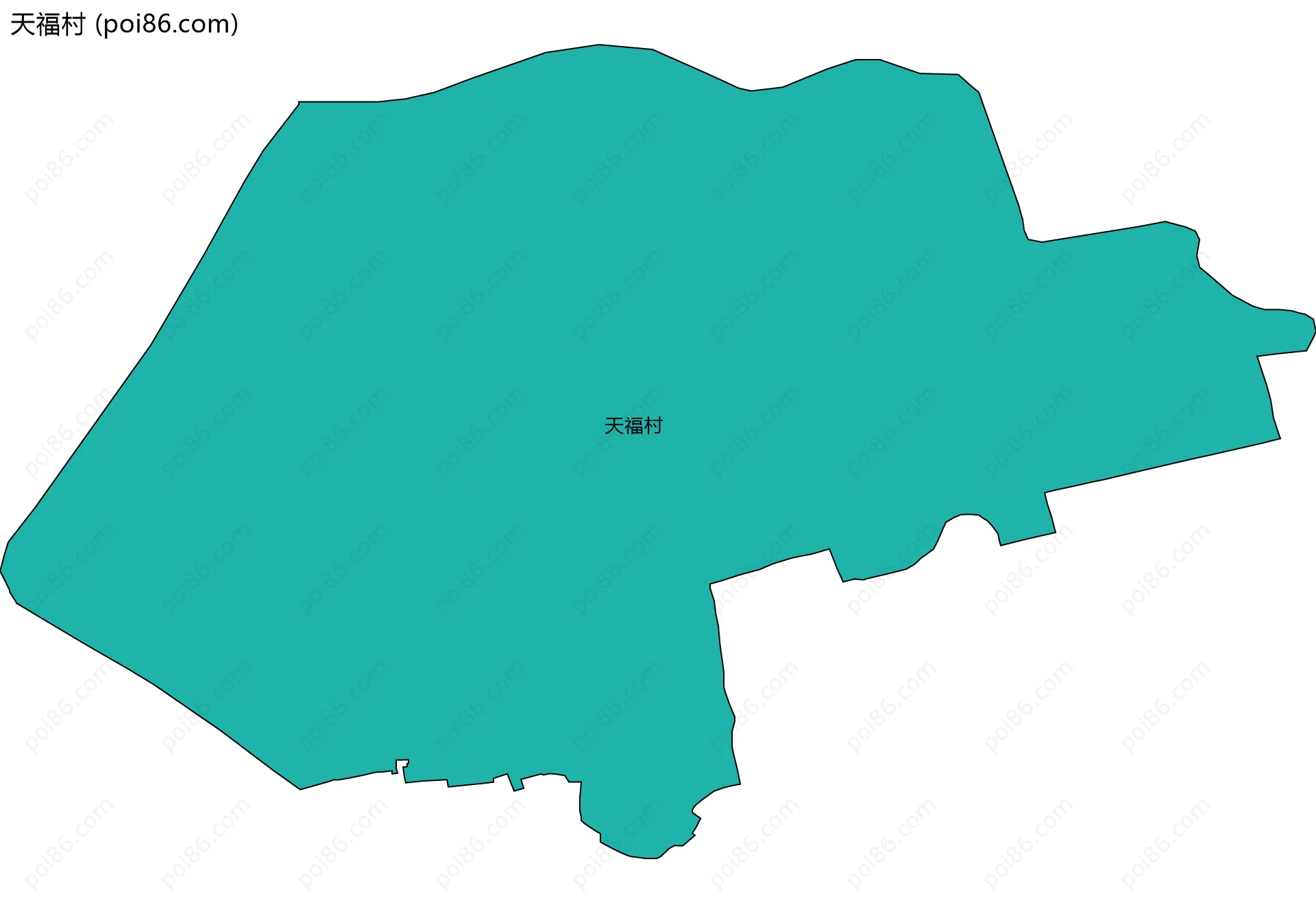 天福村边界地图