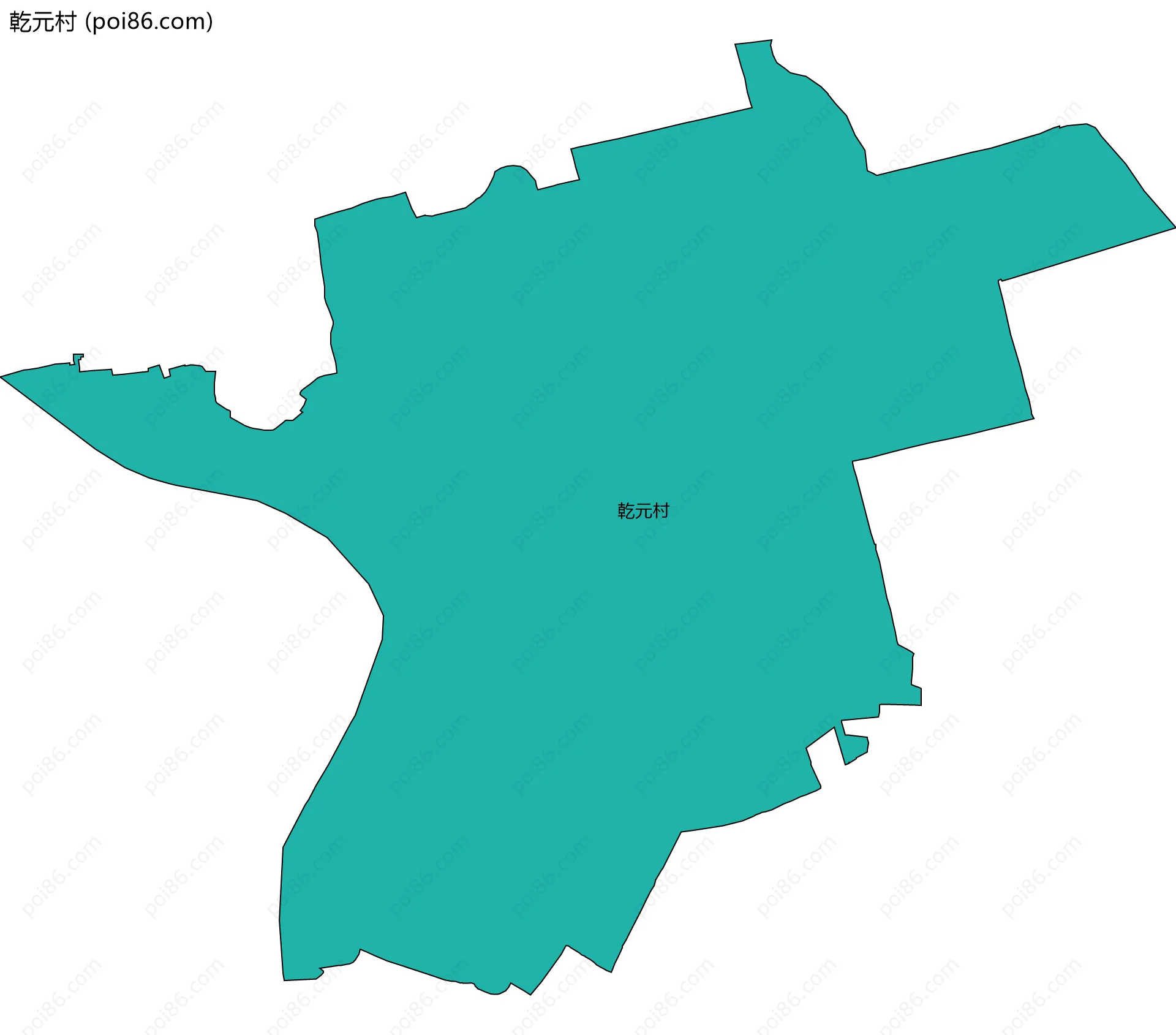 乾元村边界地图