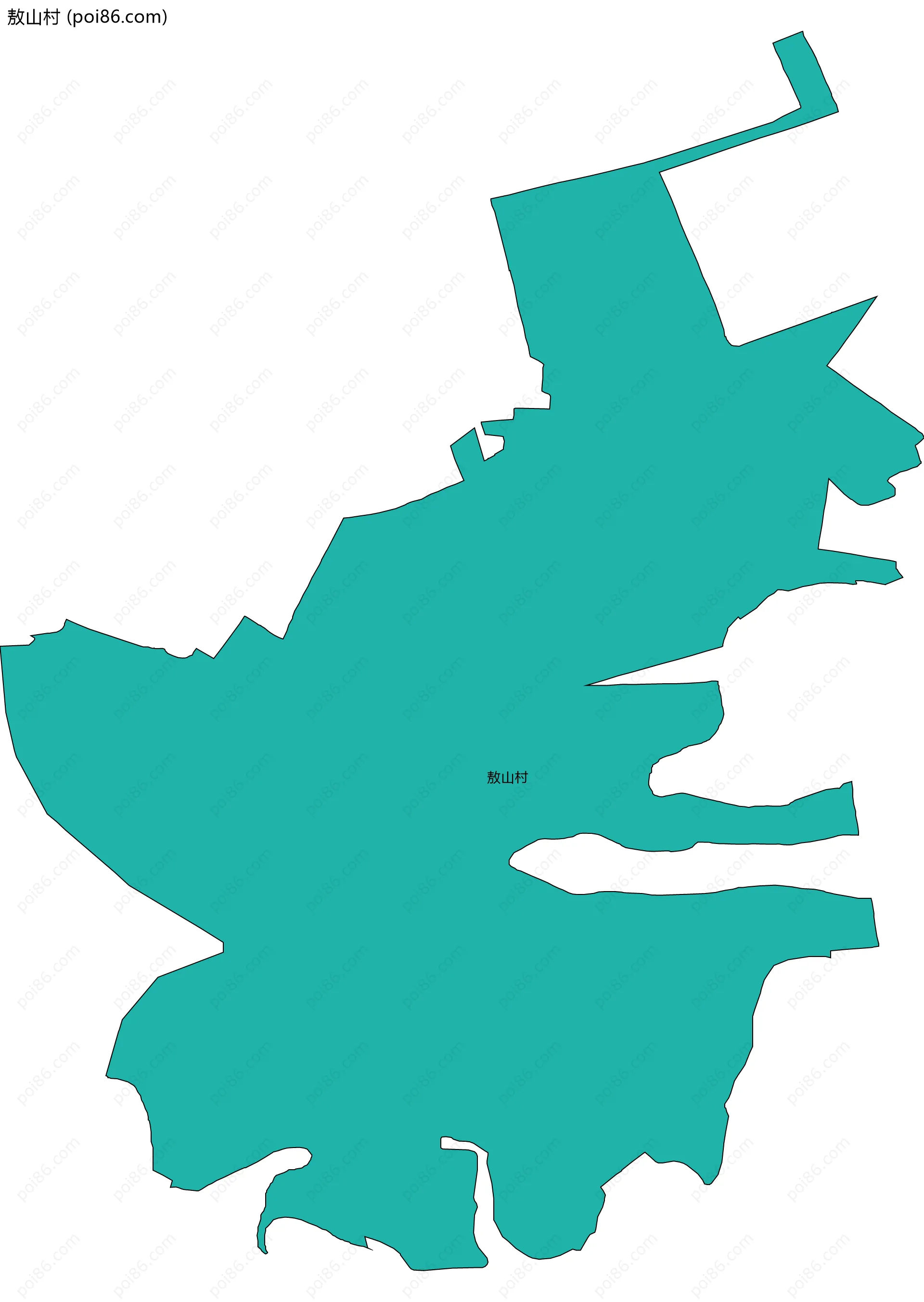 敖山村边界地图