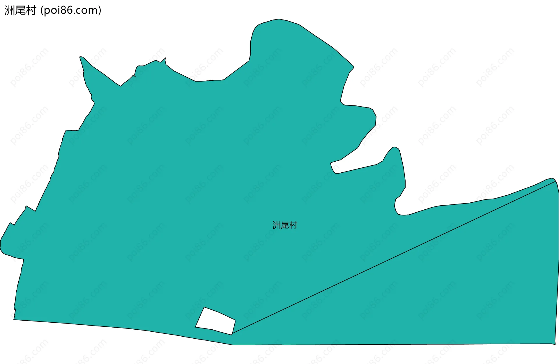 洲尾村边界地图