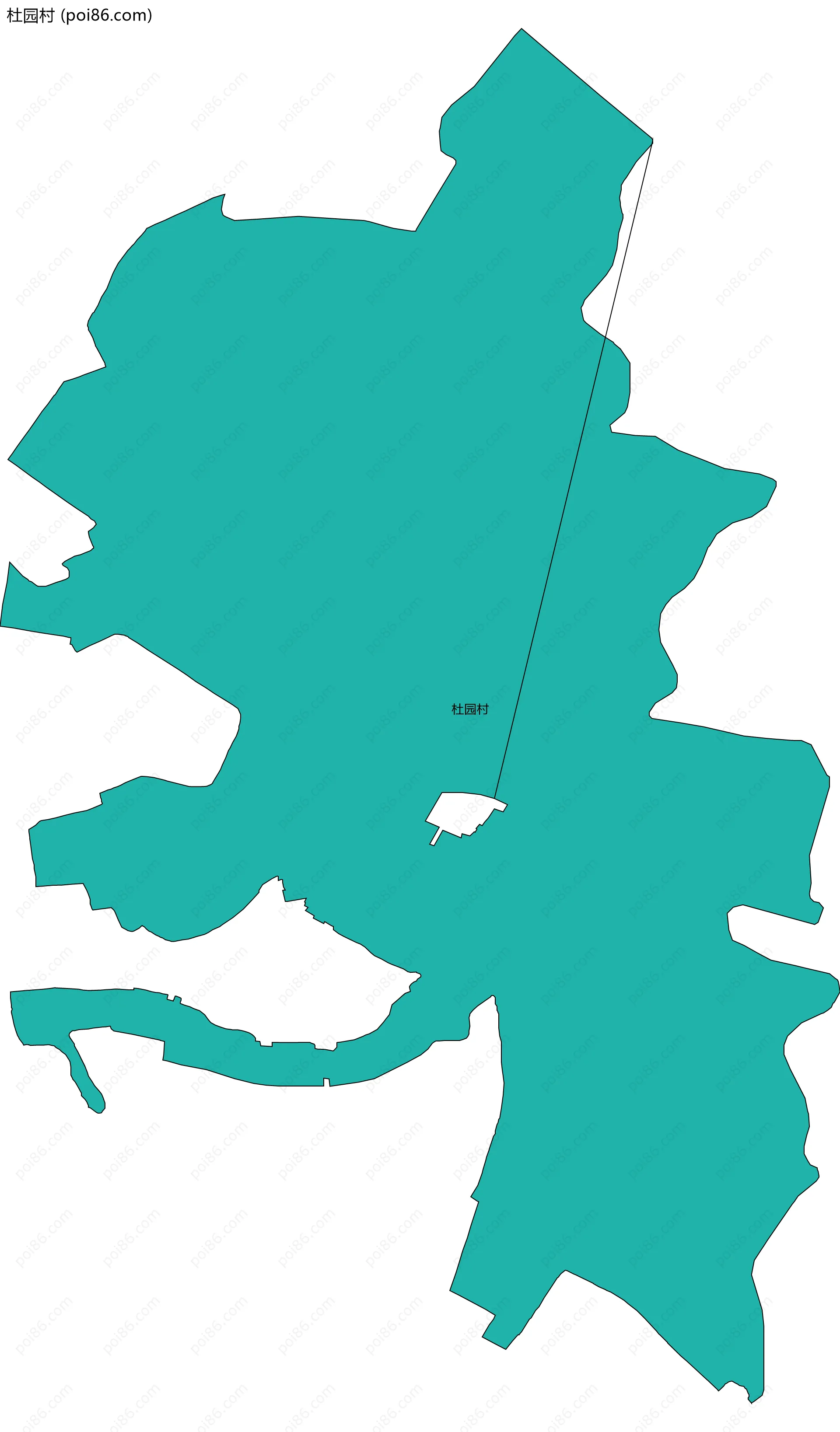 杜园村边界地图