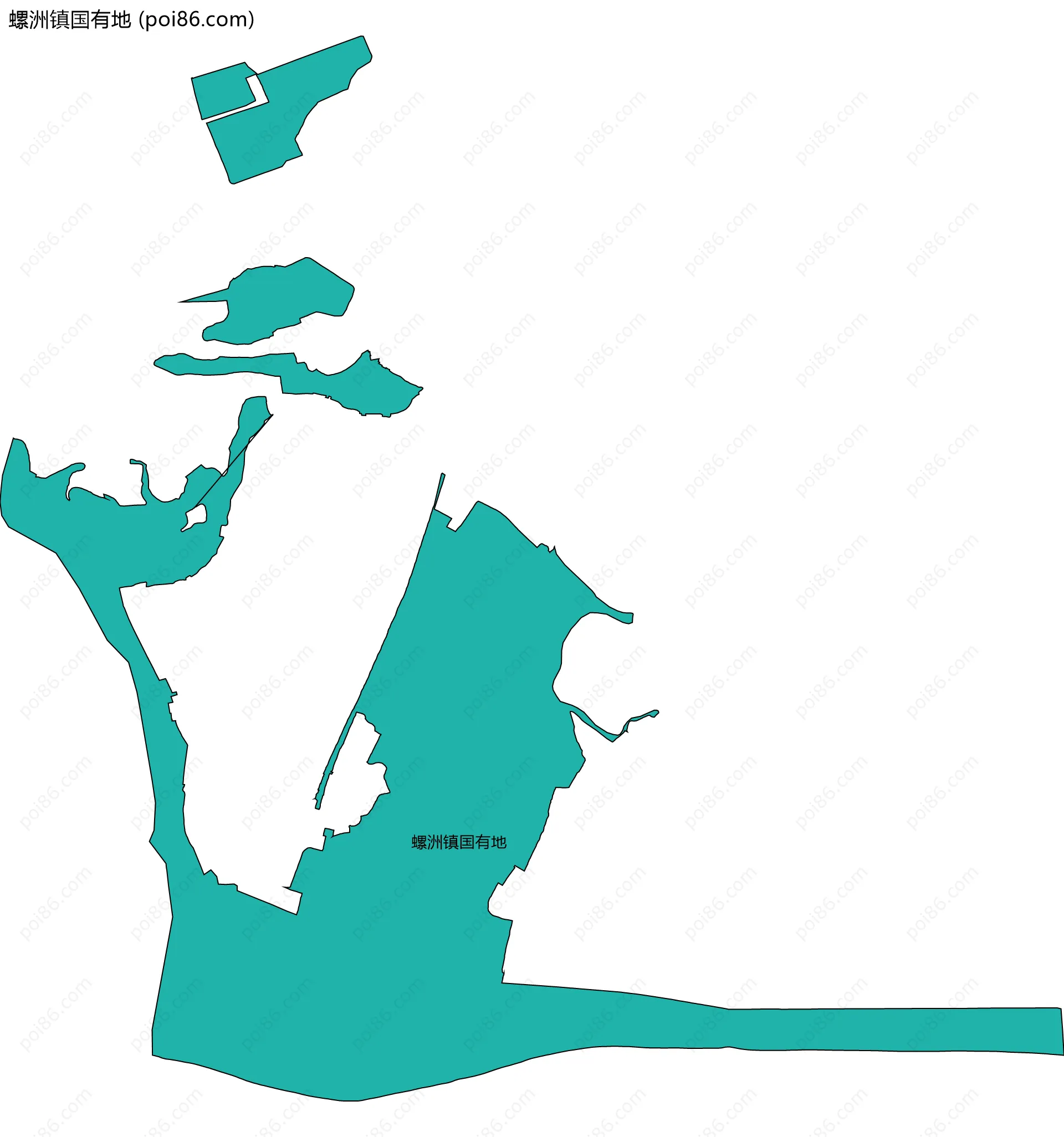 螺洲镇国有地边界地图
