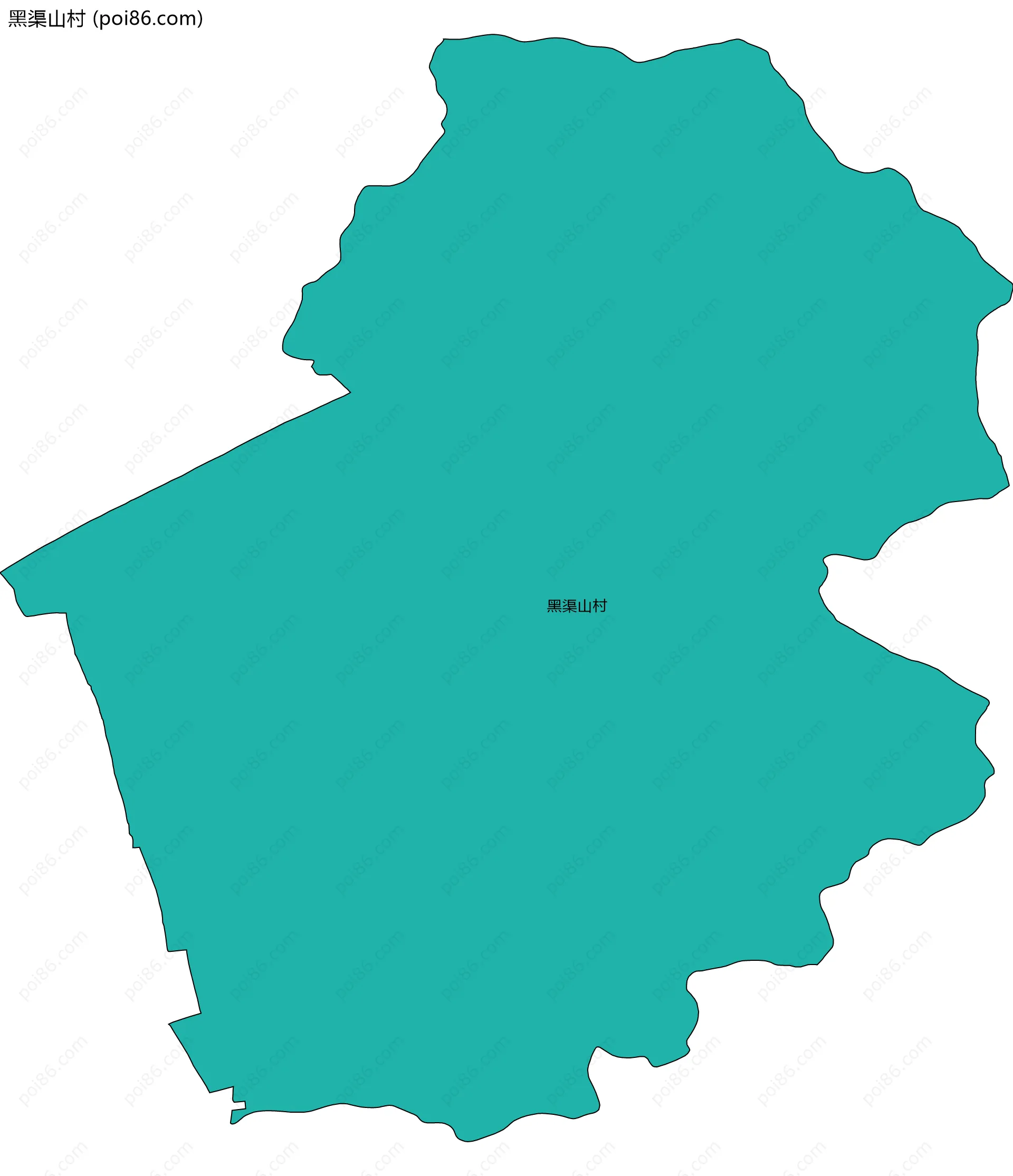 黑渠山村边界地图