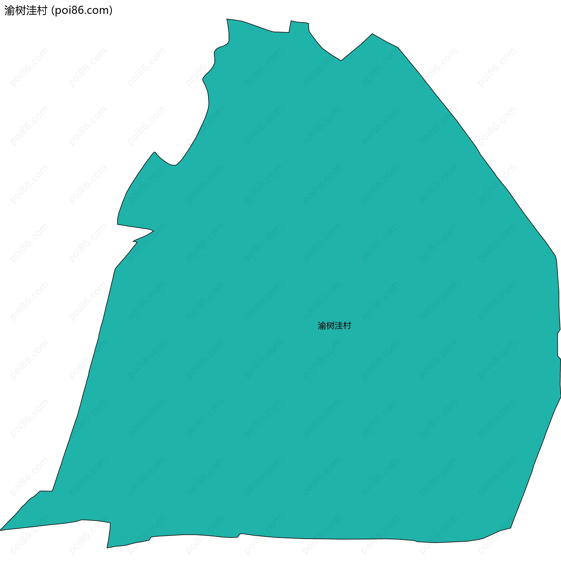 渝树洼村边界地图