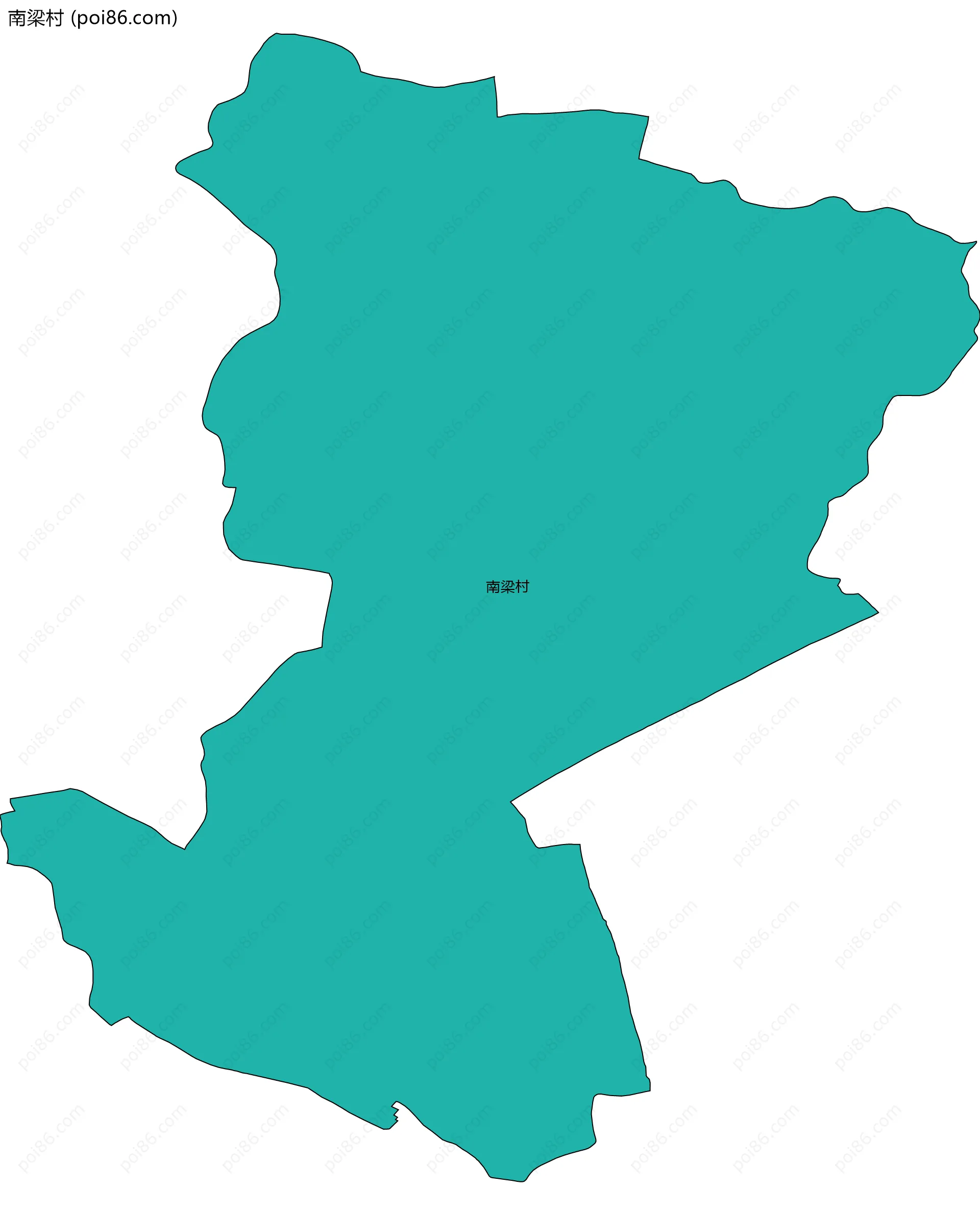 南梁村边界地图