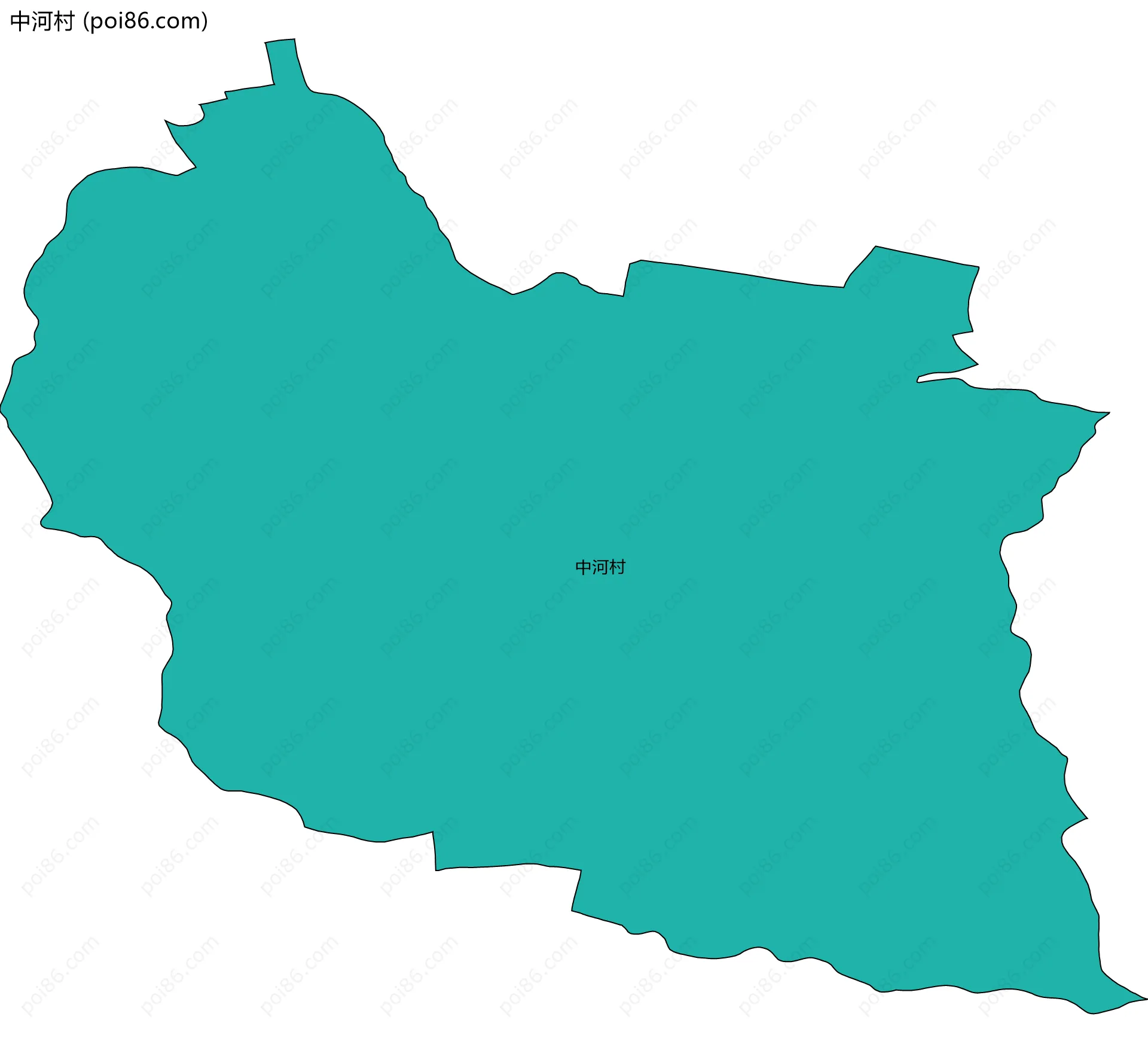 中河村边界地图
