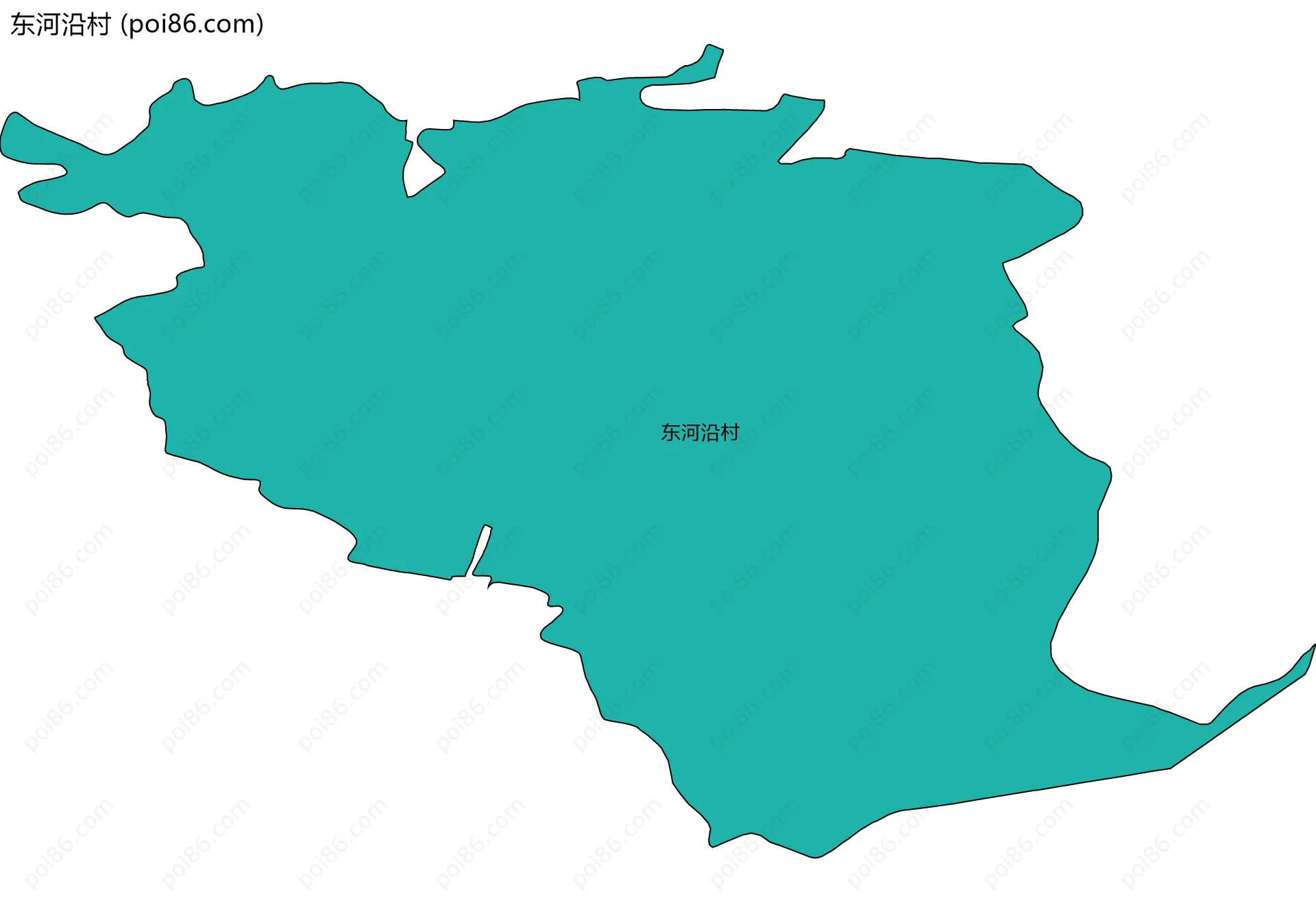 东河沿村边界地图
