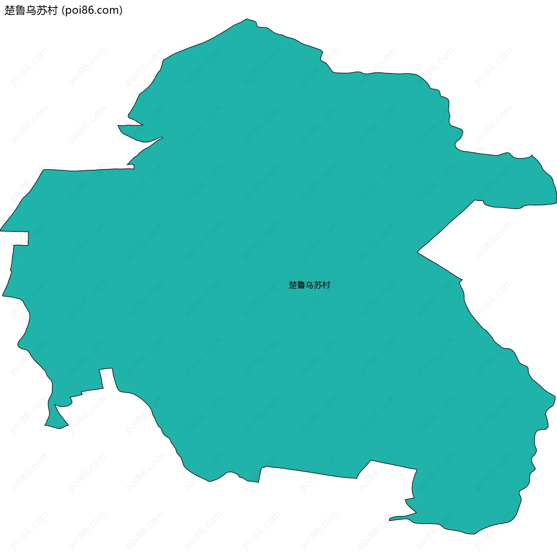 楚鲁乌苏村边界地图