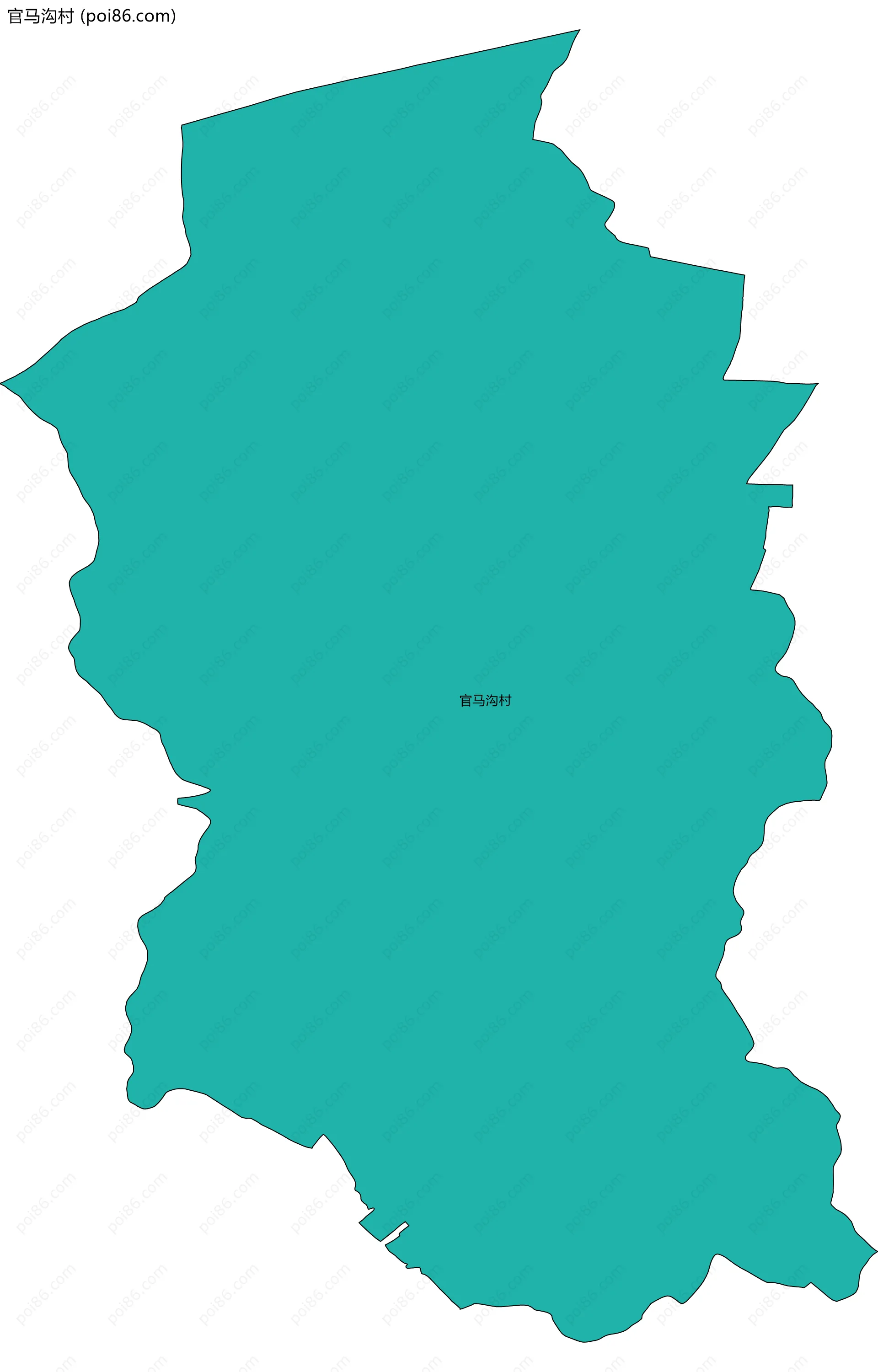 官马沟村边界地图