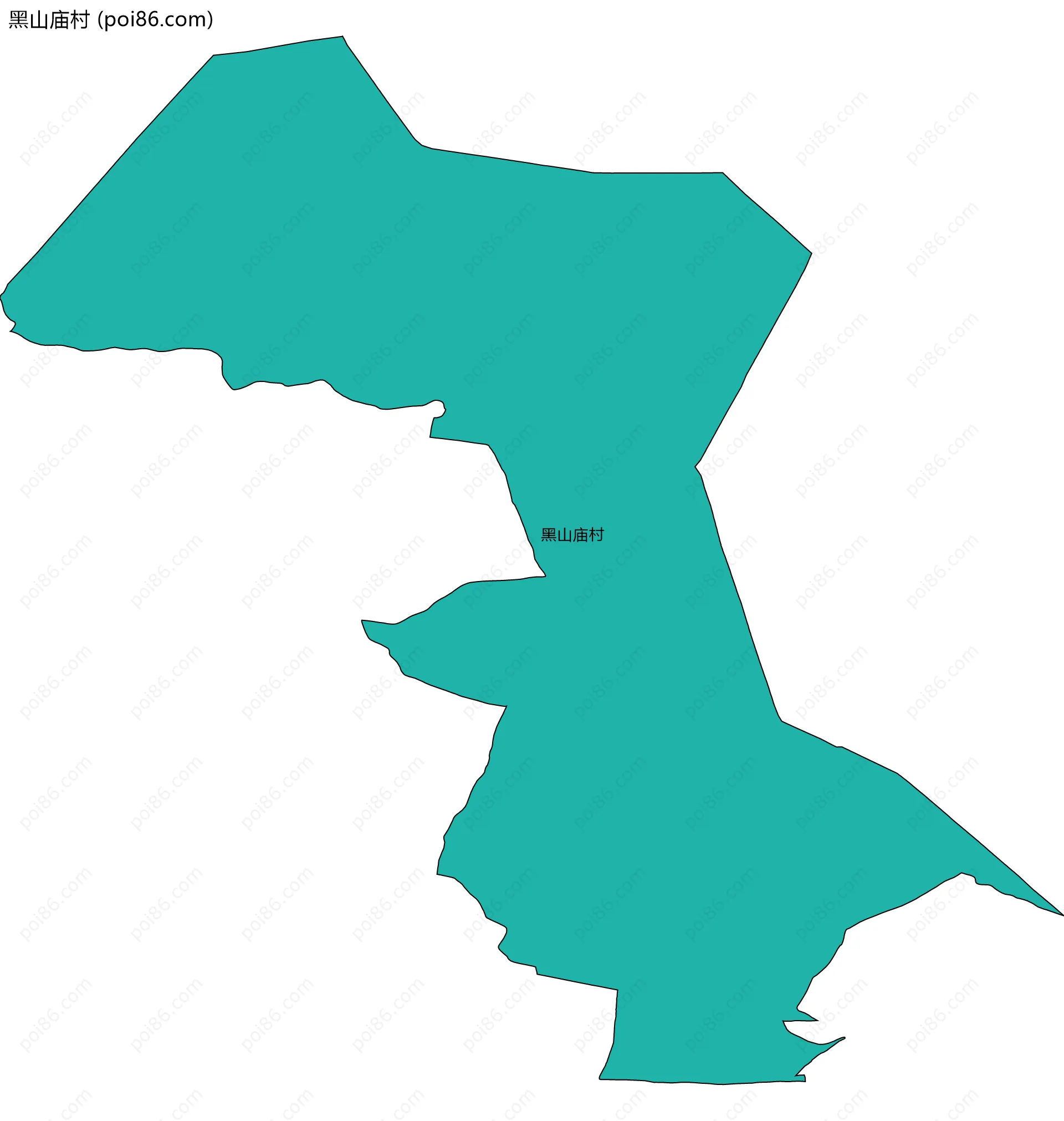 黑山庙村边界地图