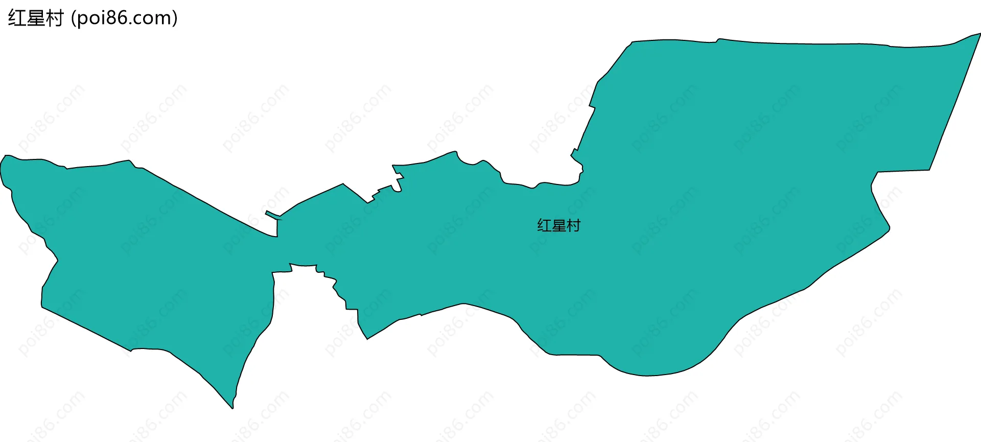 红星村边界地图