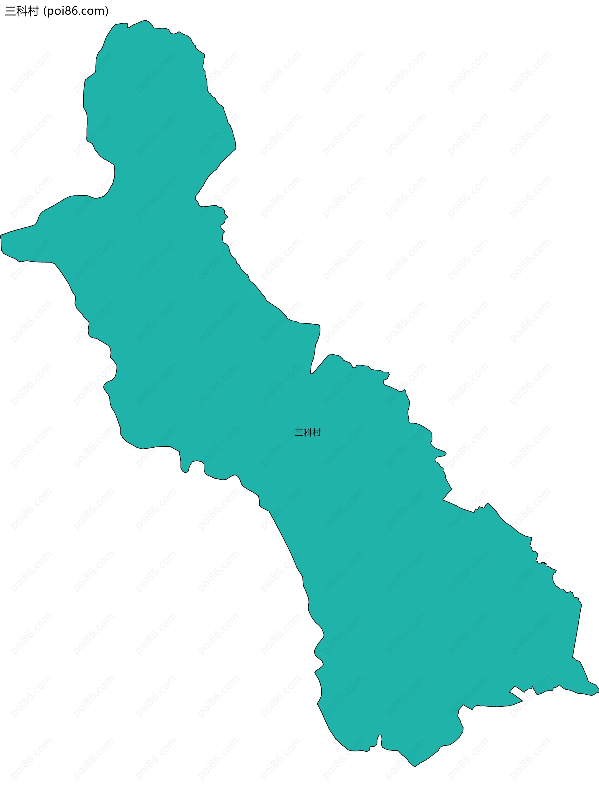 三科村边界地图