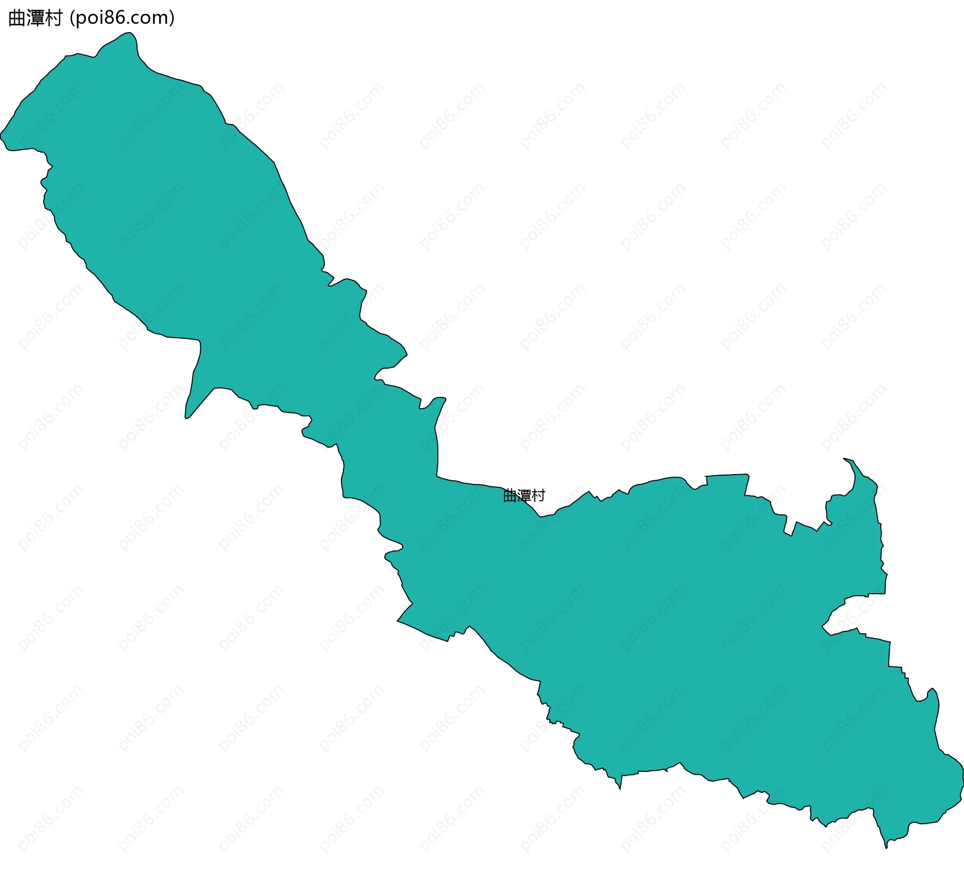 曲潭村边界地图