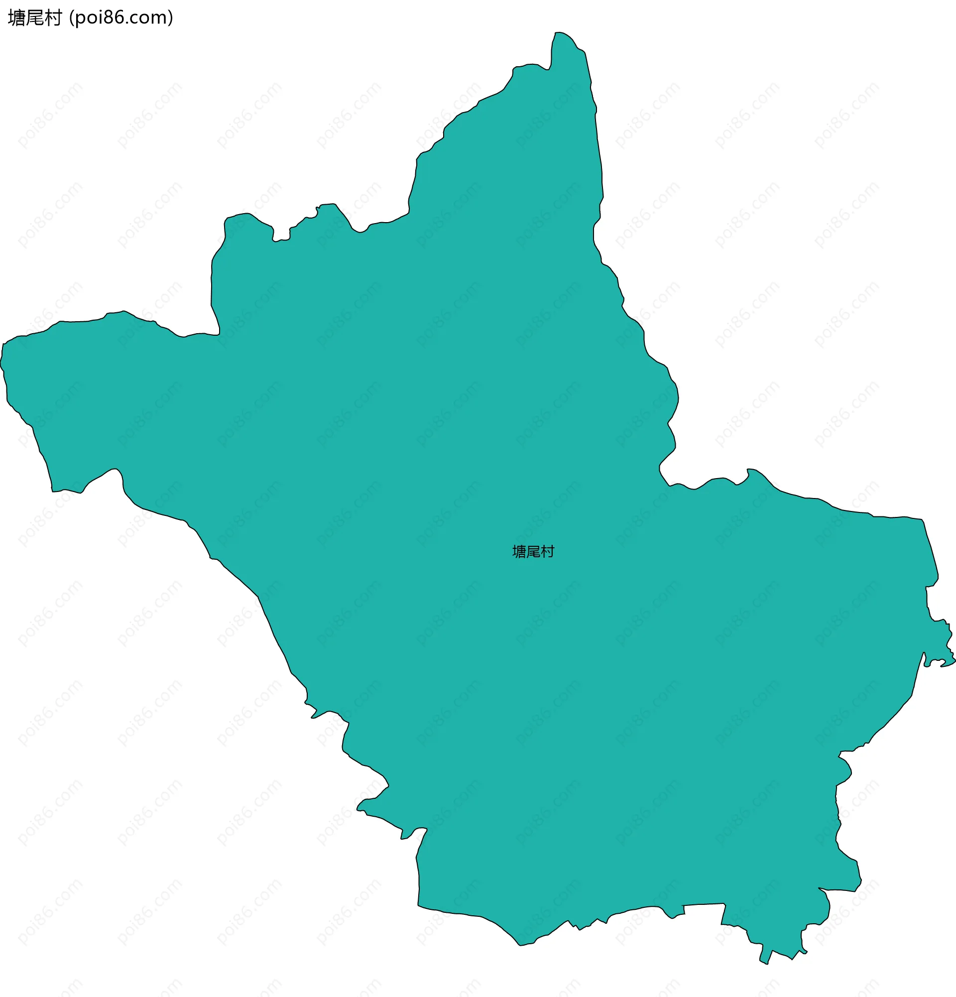 塘尾村边界地图