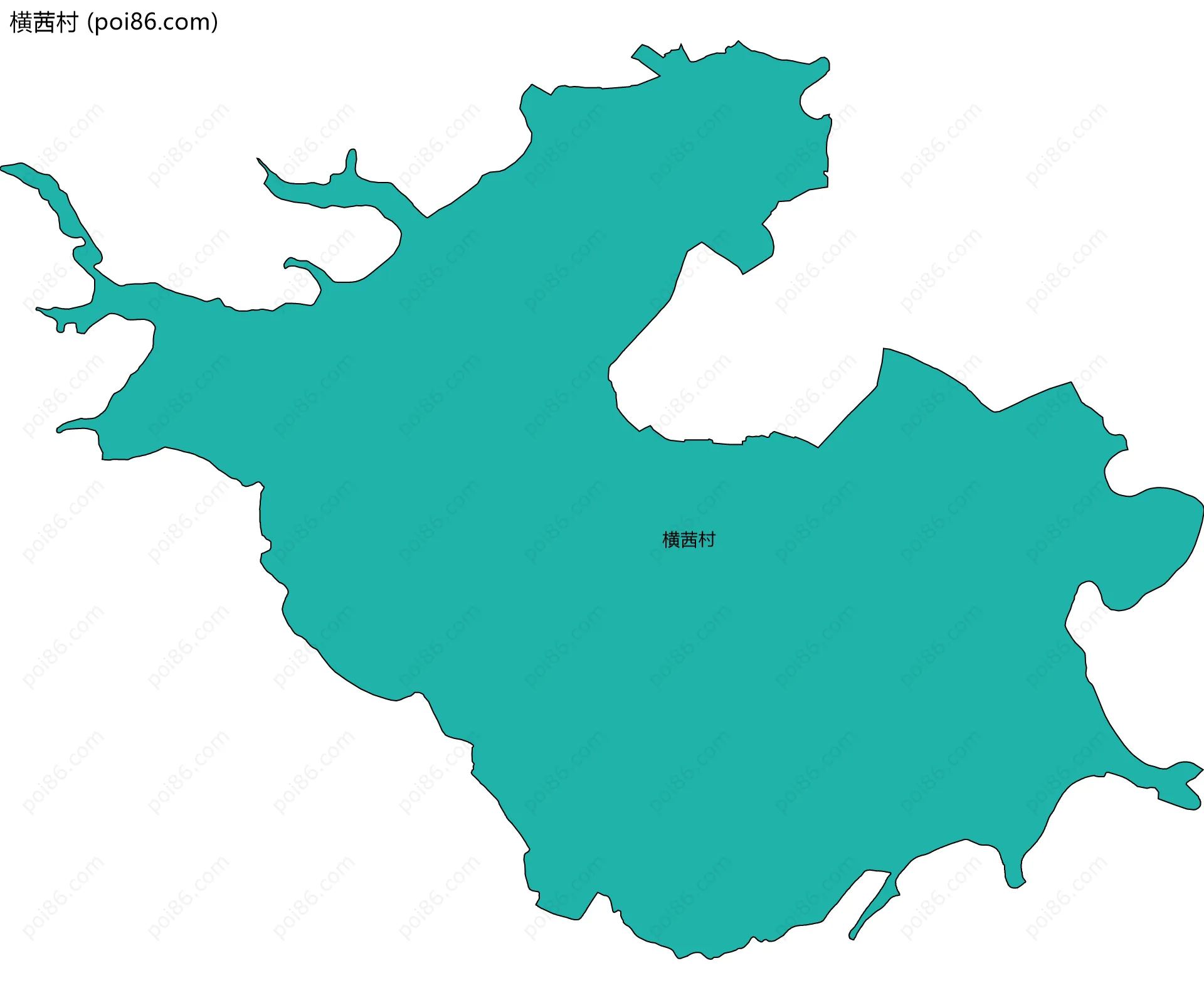 横茜村边界地图