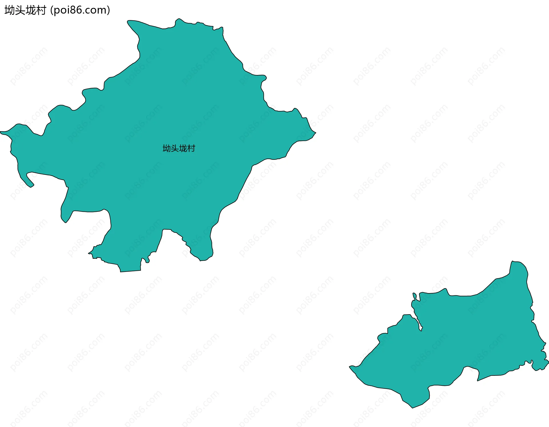 坳头垅村边界地图