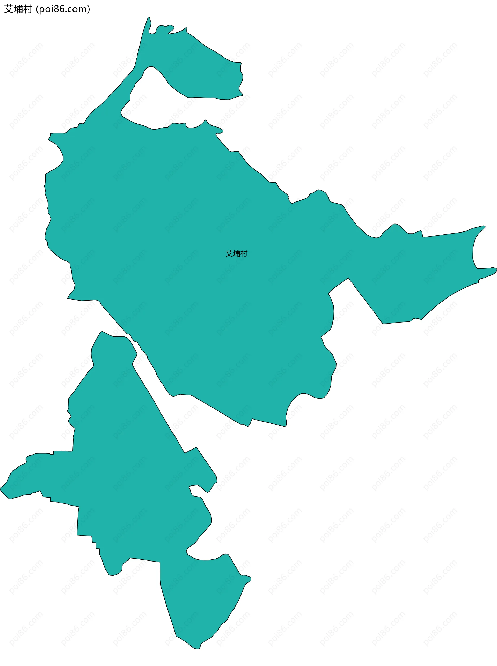 艾埔村边界地图