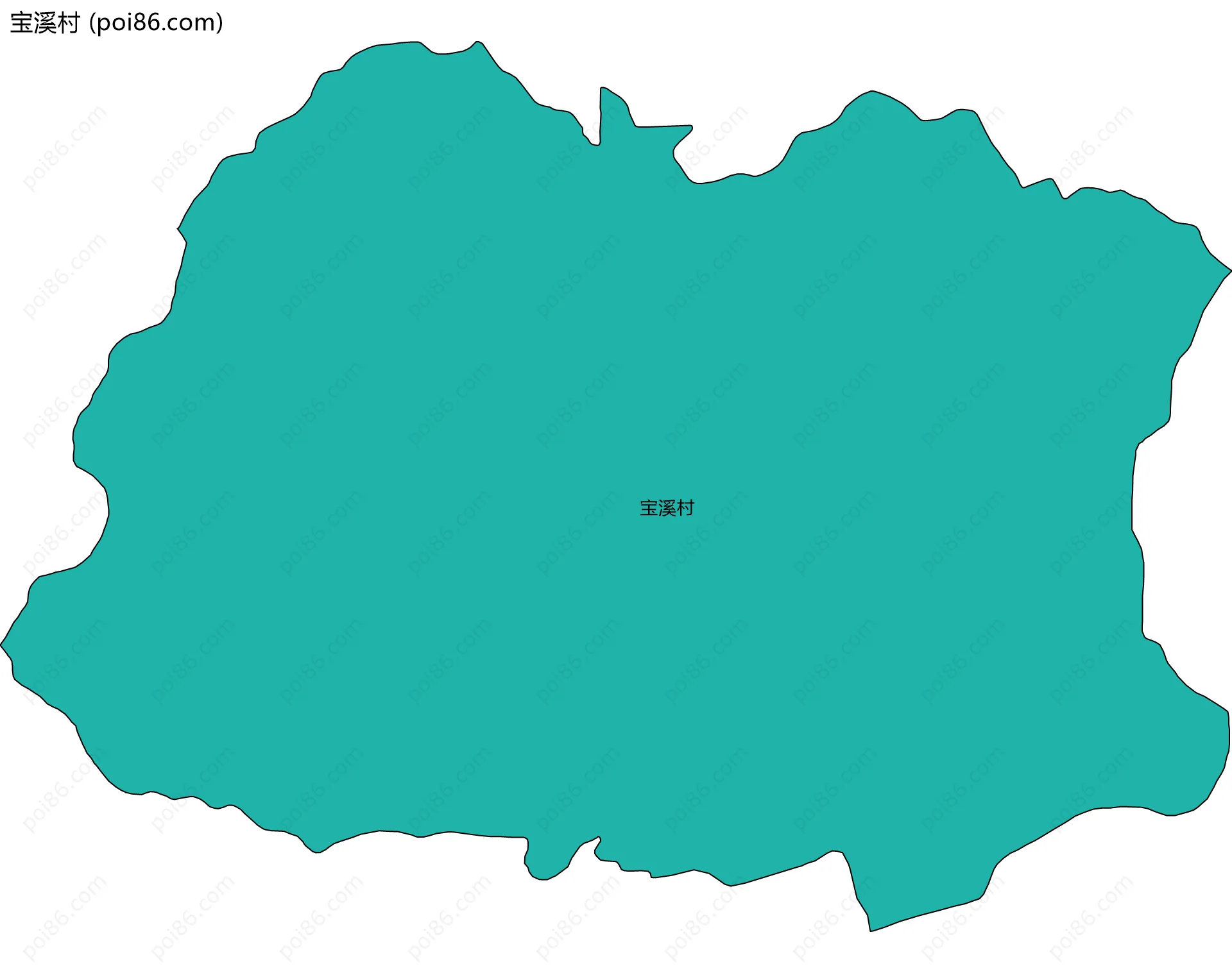 宝溪村边界地图