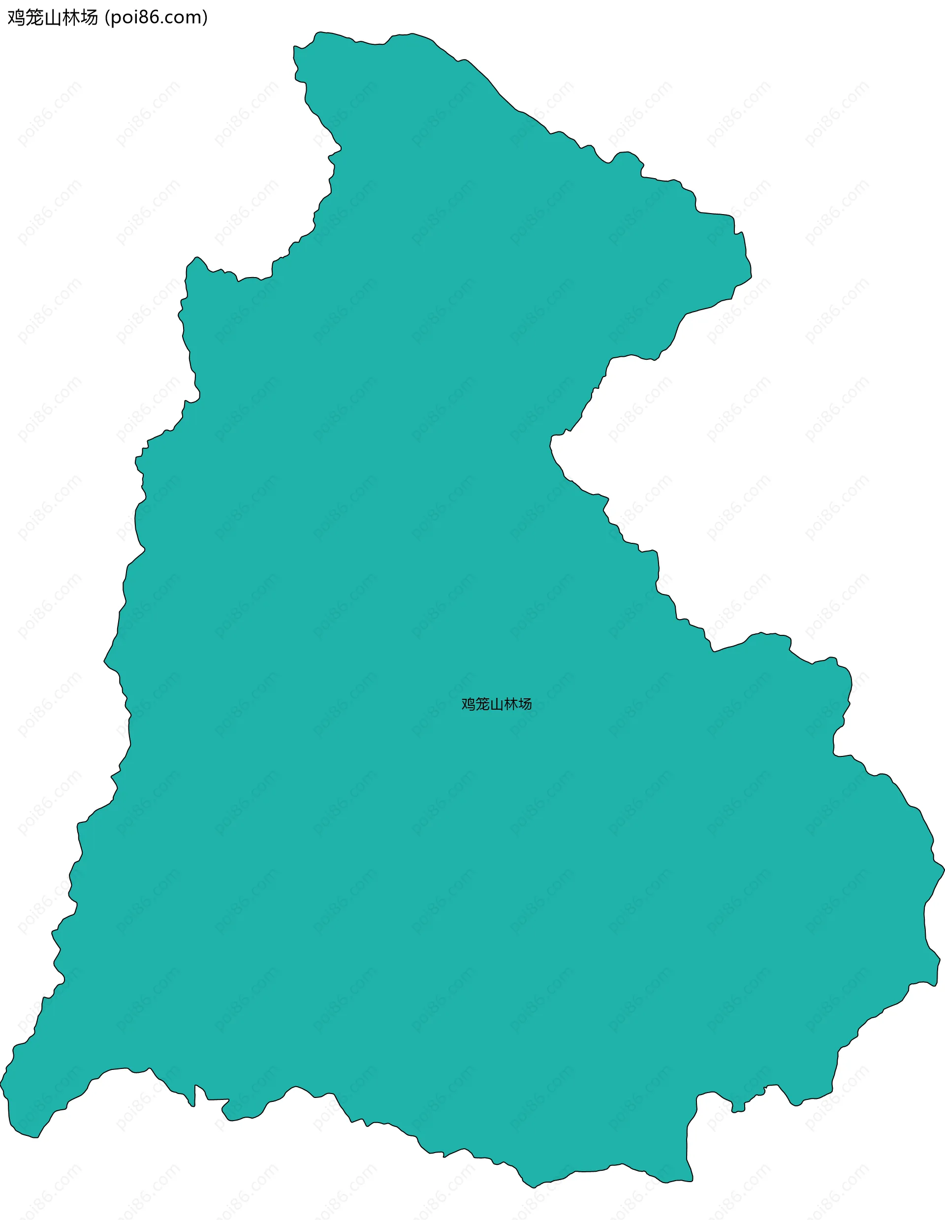 鸡笼山林场边界地图