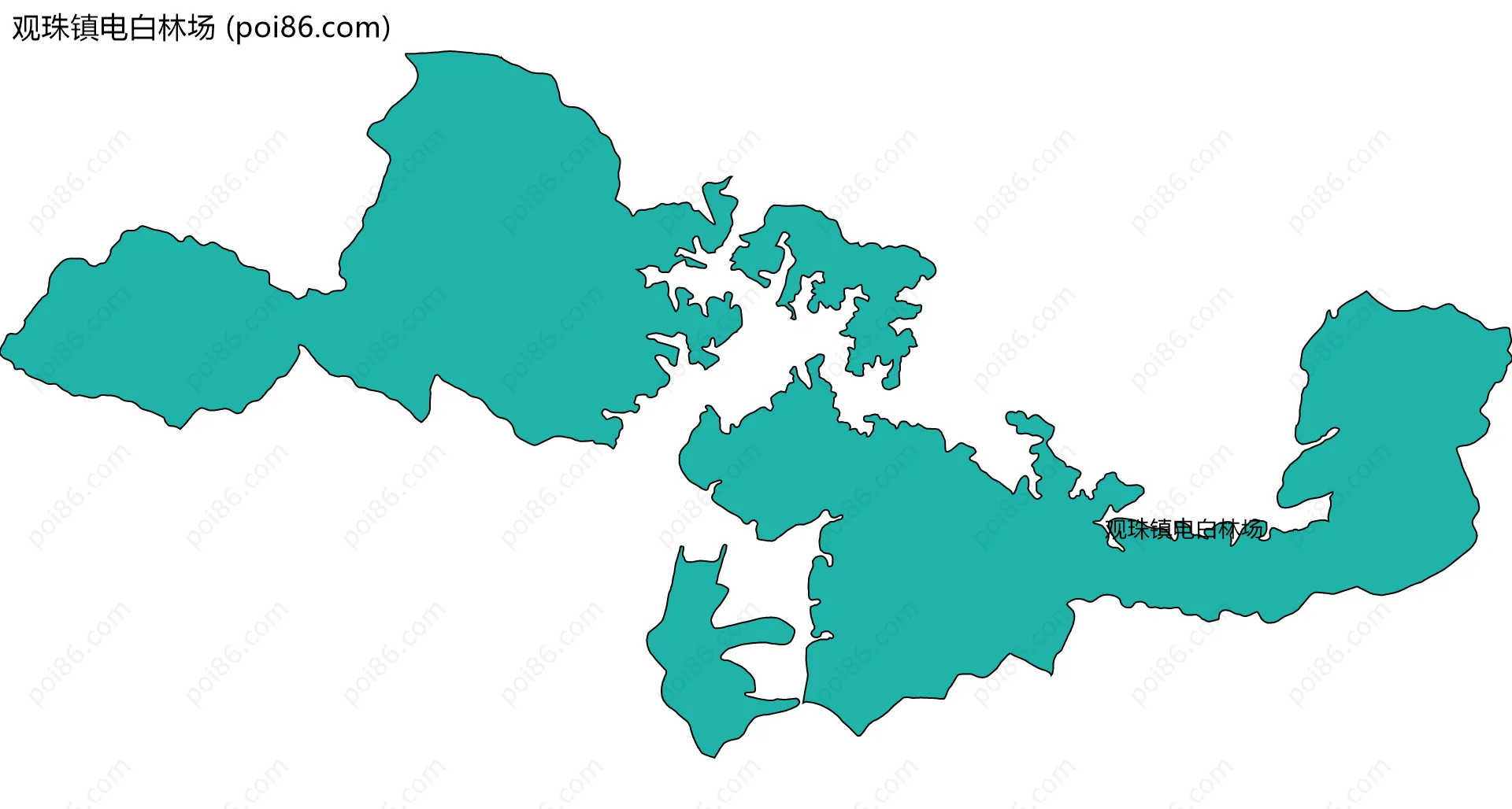 观珠镇电白林场边界地图