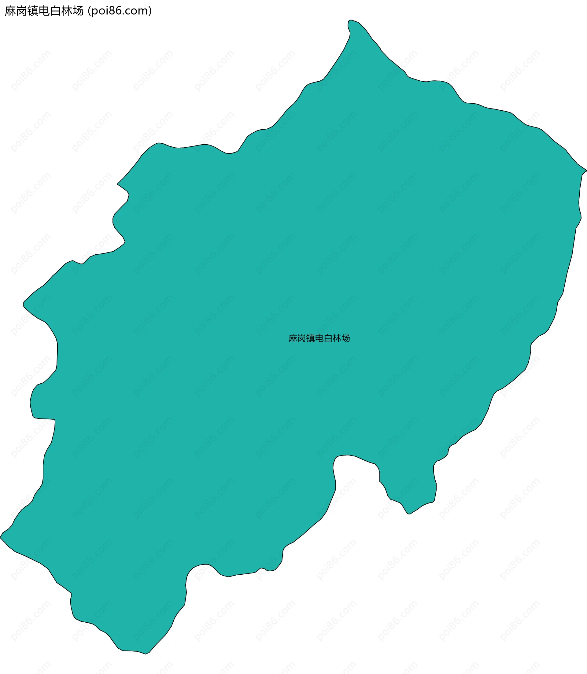 麻岗镇电白林场边界地图