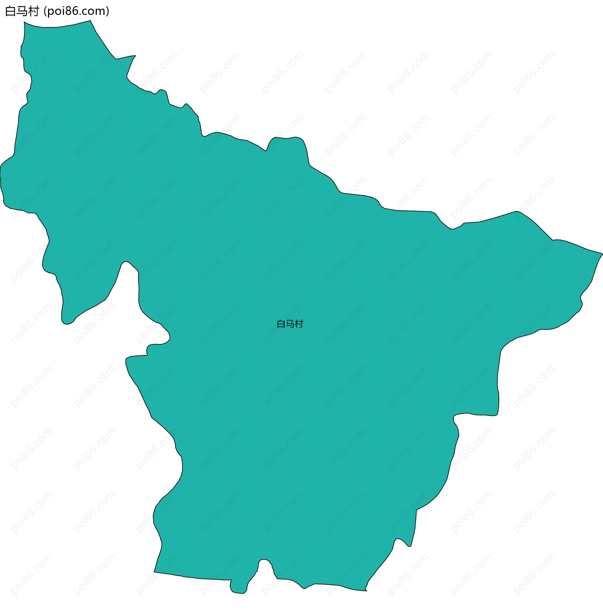 白马村边界地图