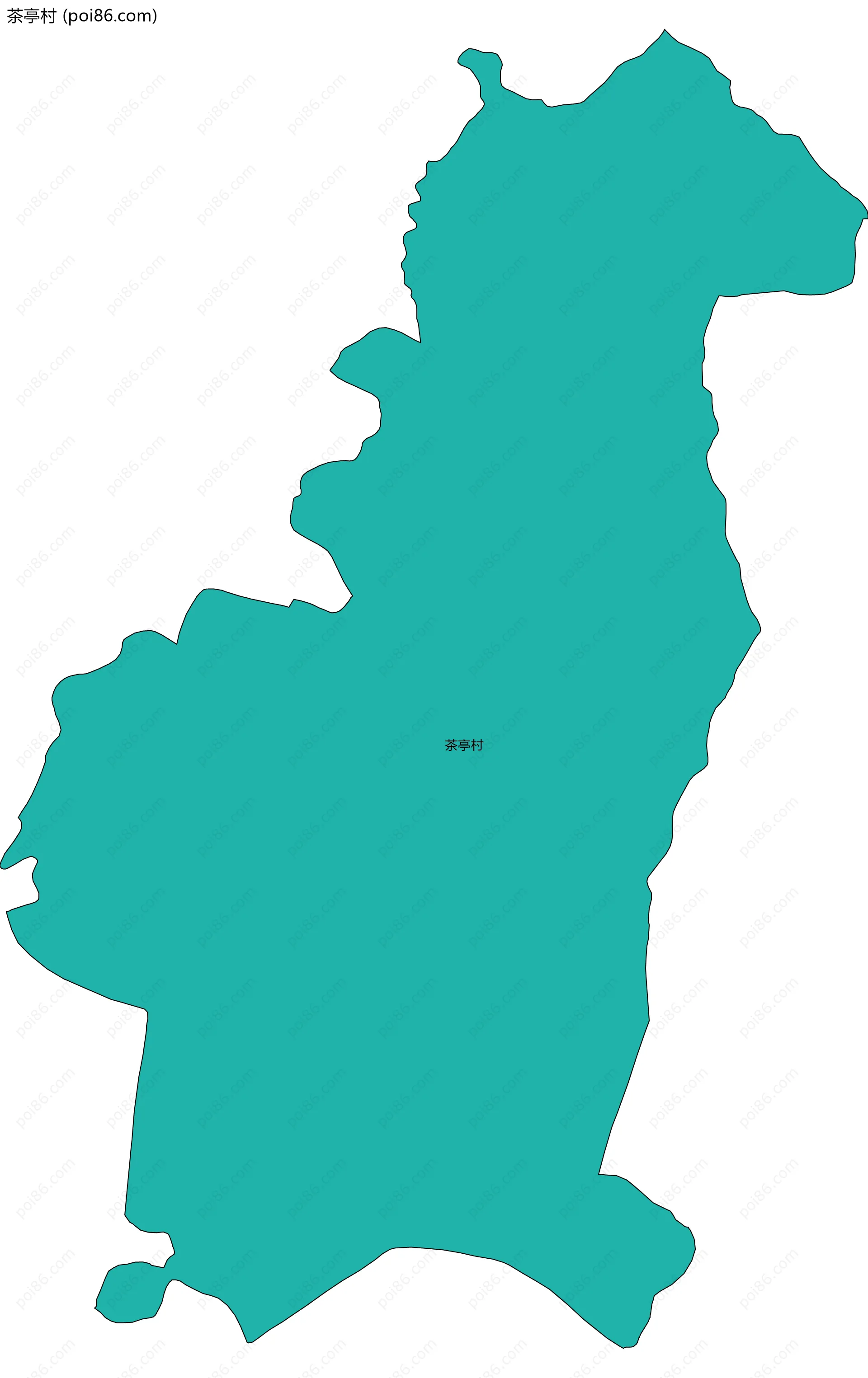 茶亭村边界地图