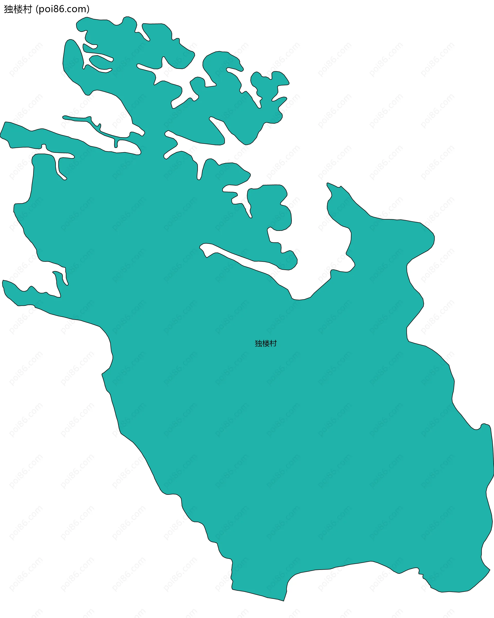 独楼村边界地图