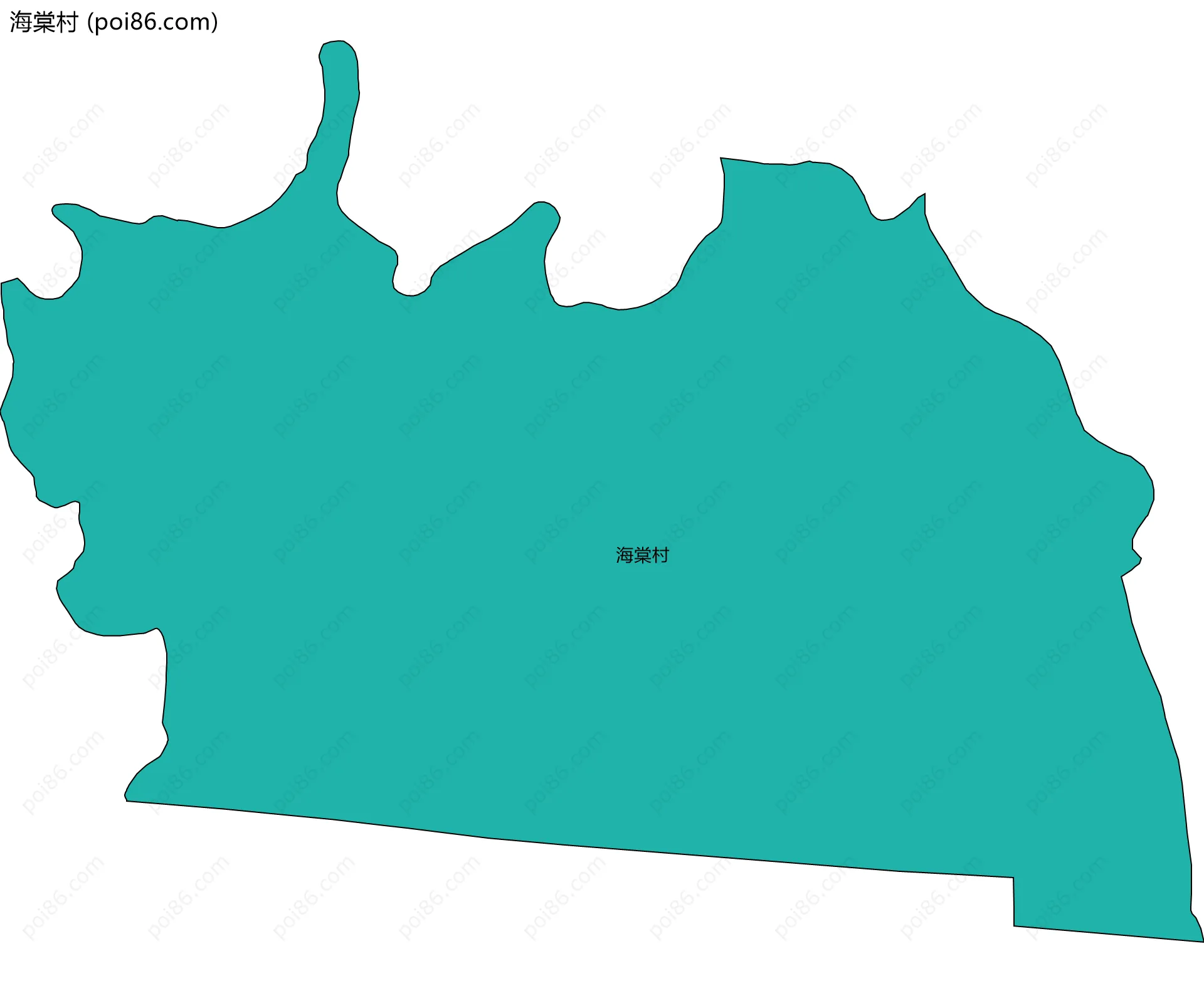 海棠村边界地图