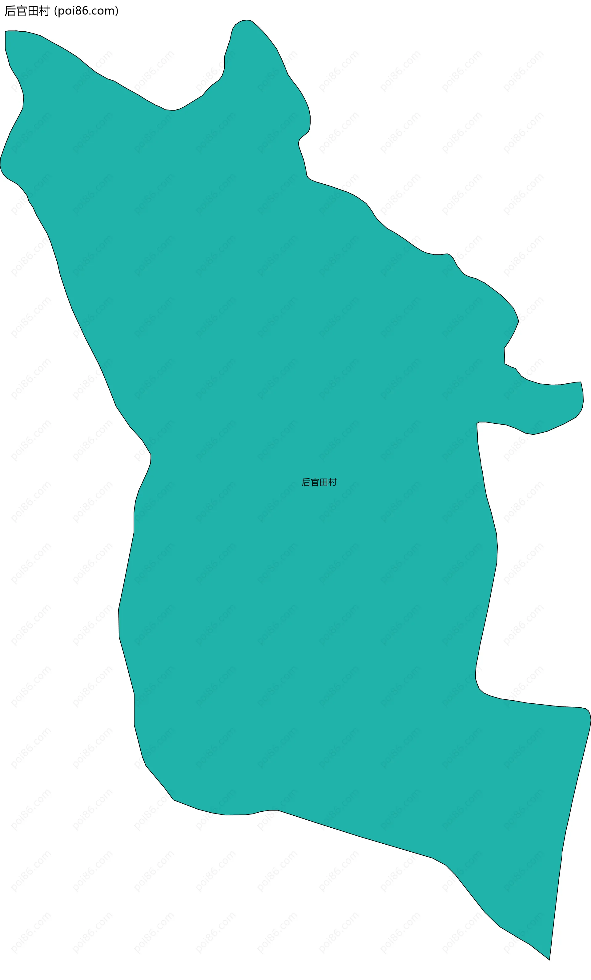 后官田村边界地图