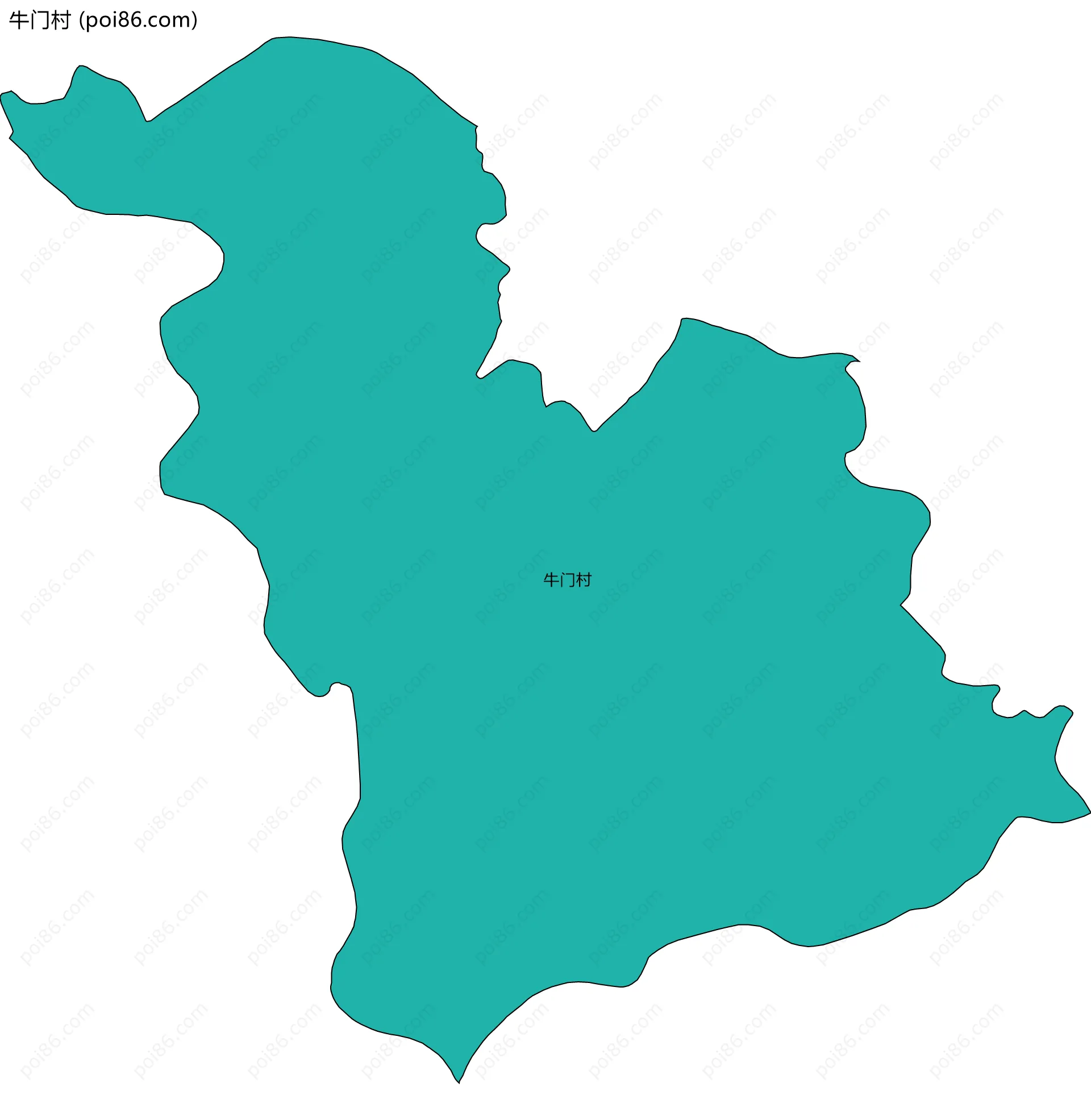 牛门村边界地图