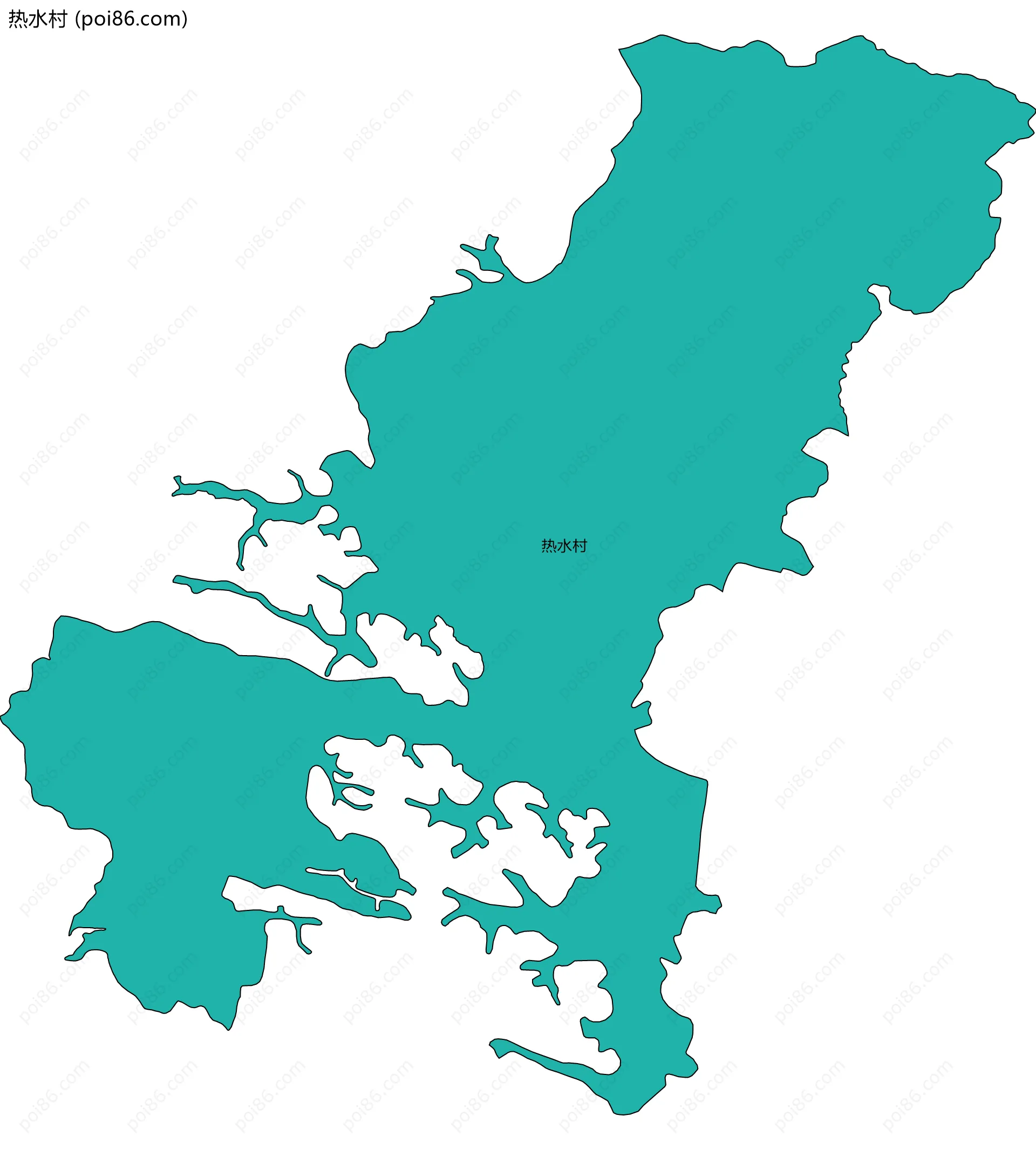 热水村边界地图