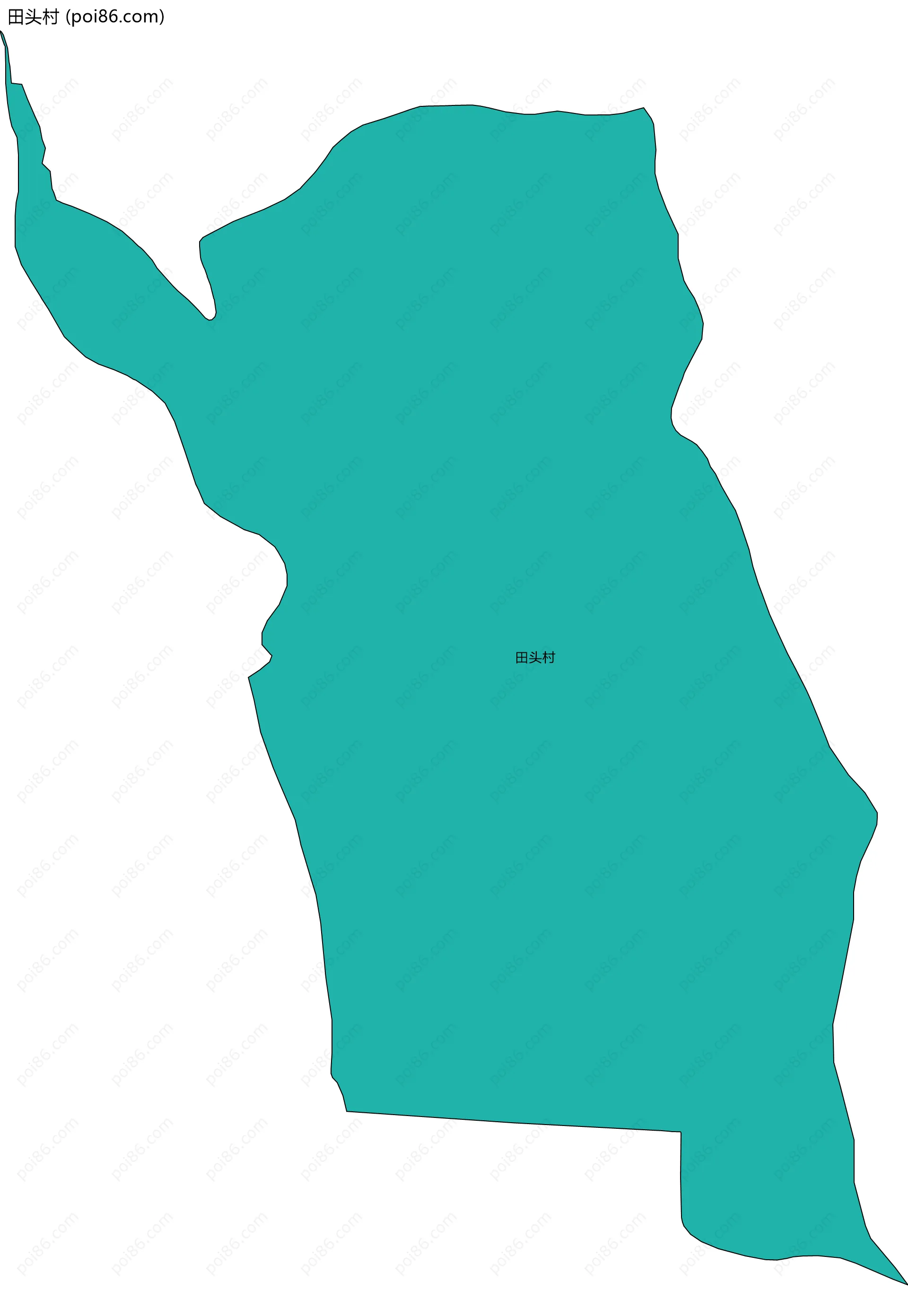 田头村边界地图
