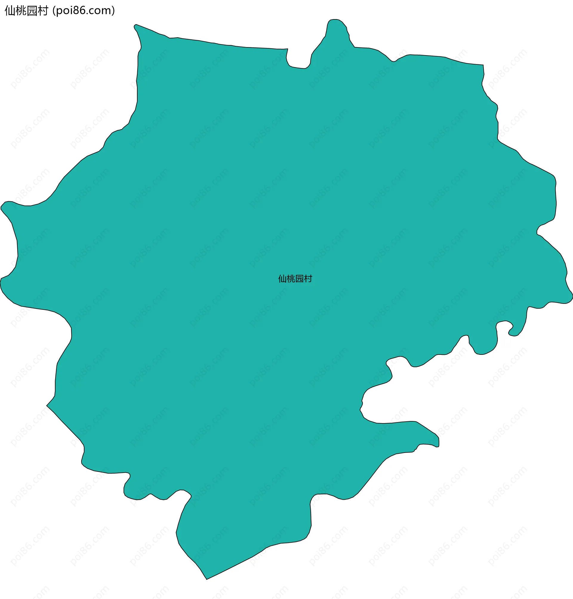 仙桃园村边界地图