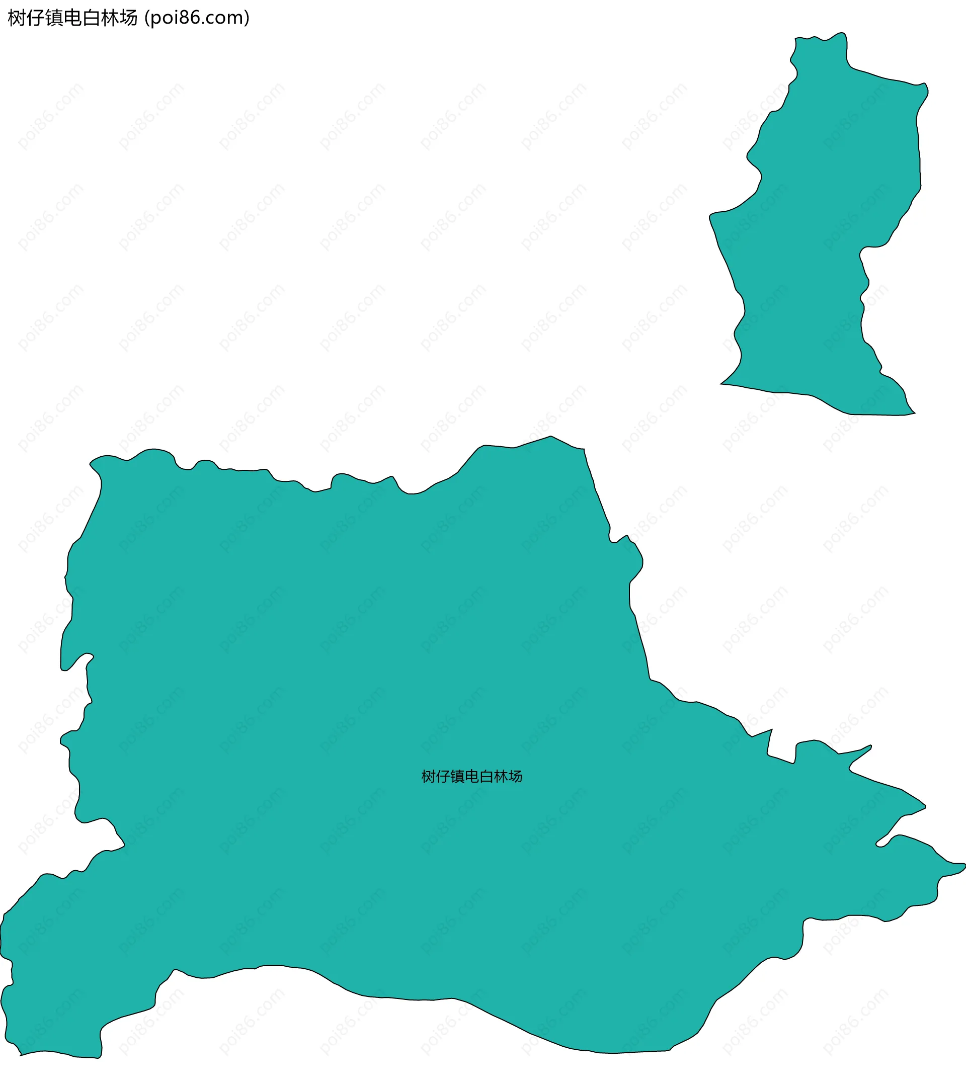 树仔镇电白林场边界地图