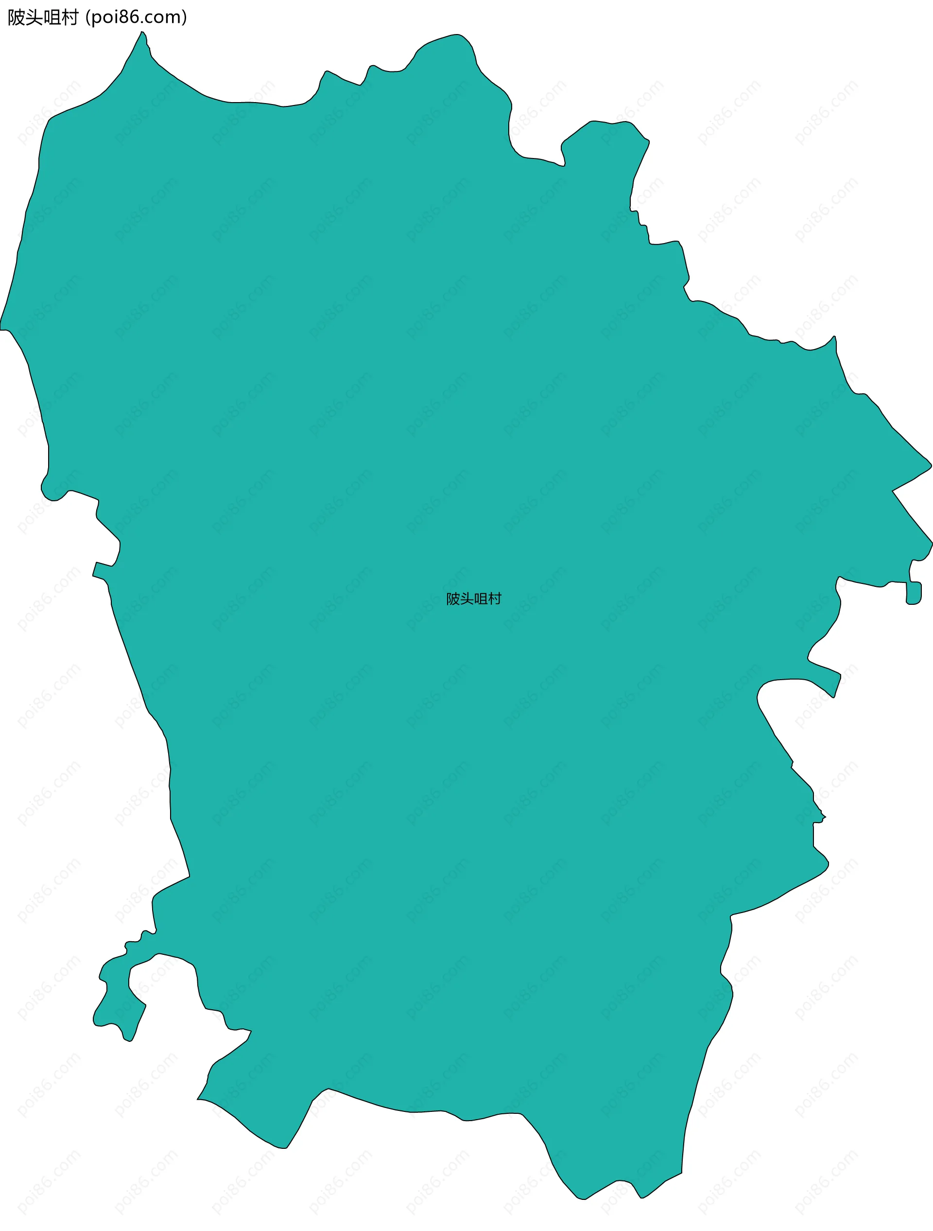 陂头咀村边界地图