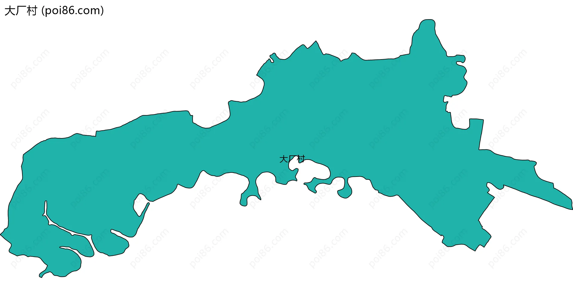 大厂村边界地图