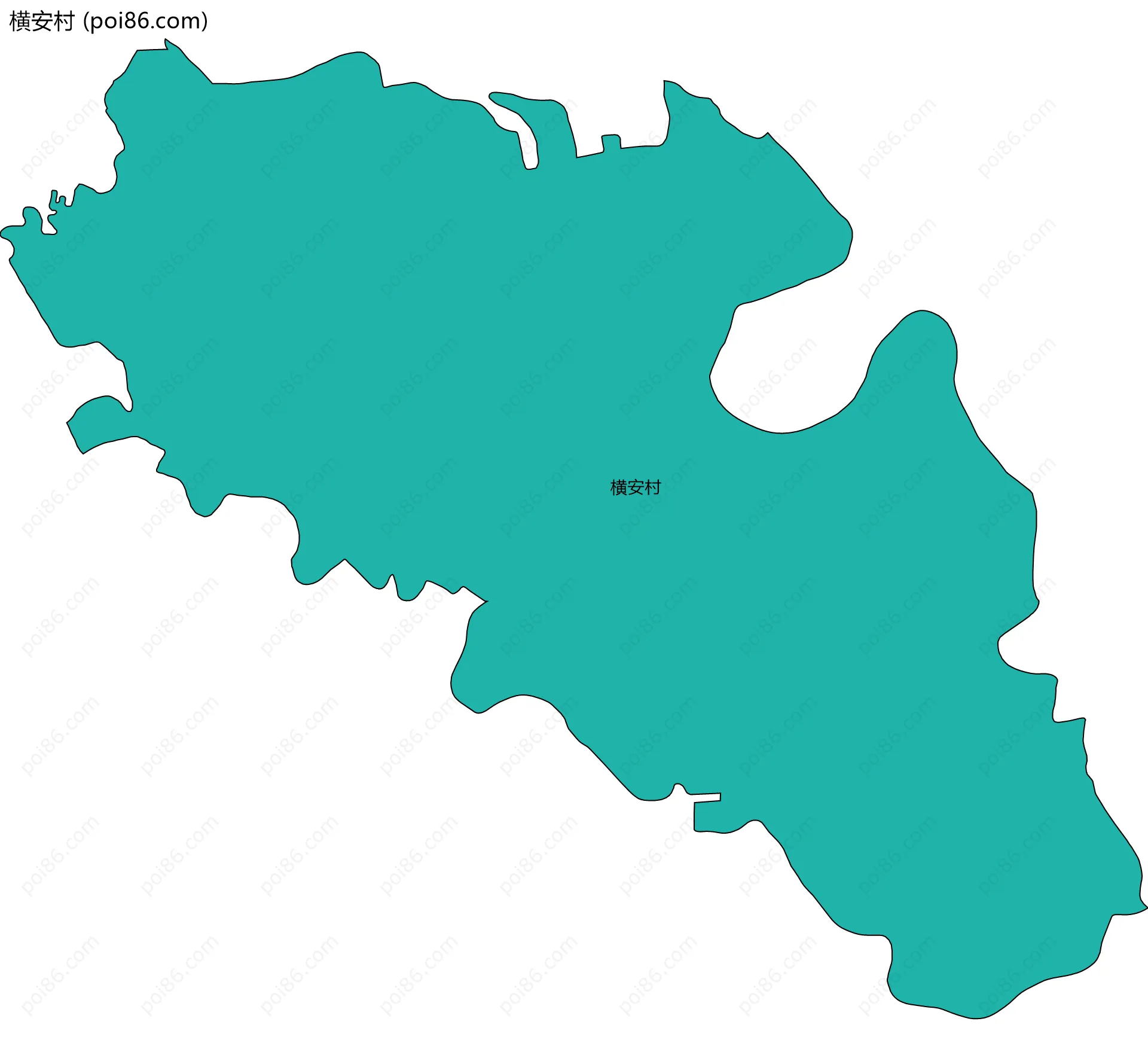 横安村边界地图