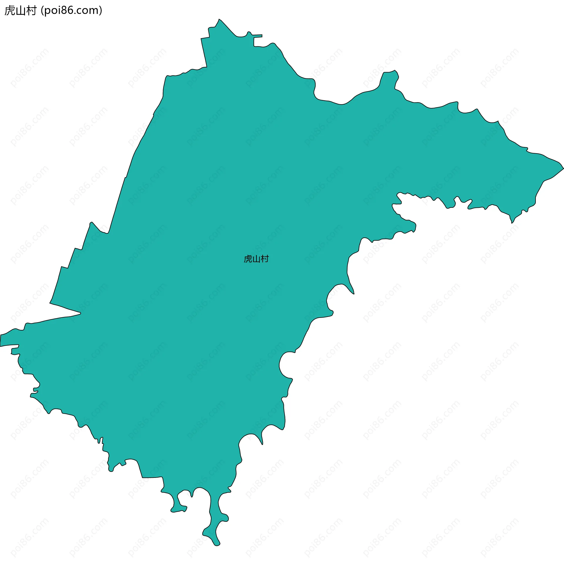 虎山村边界地图