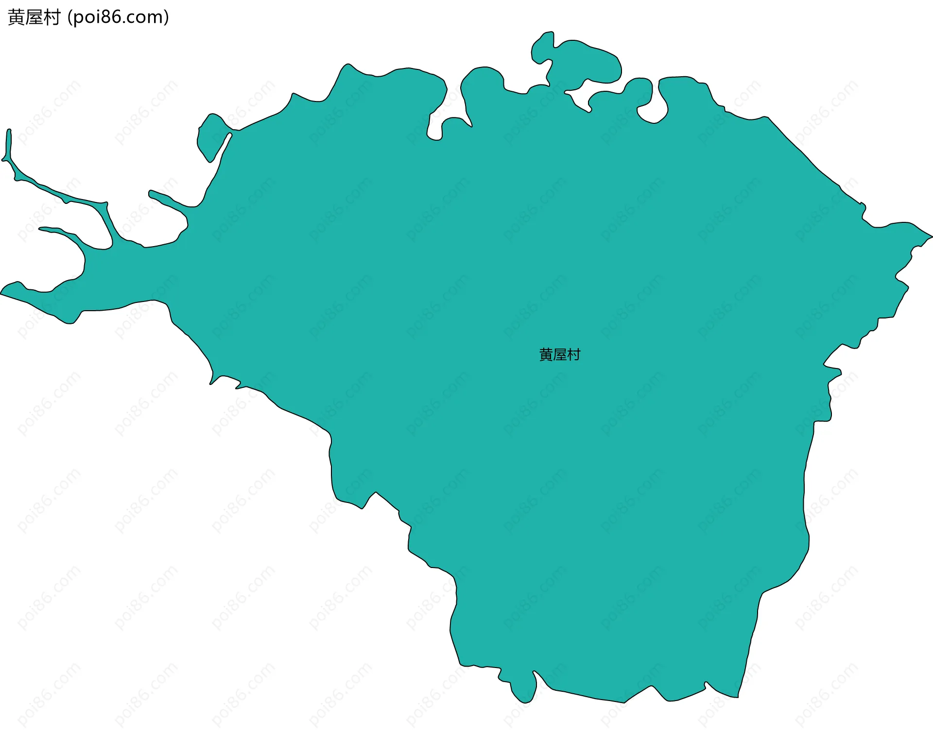 黄屋村边界地图