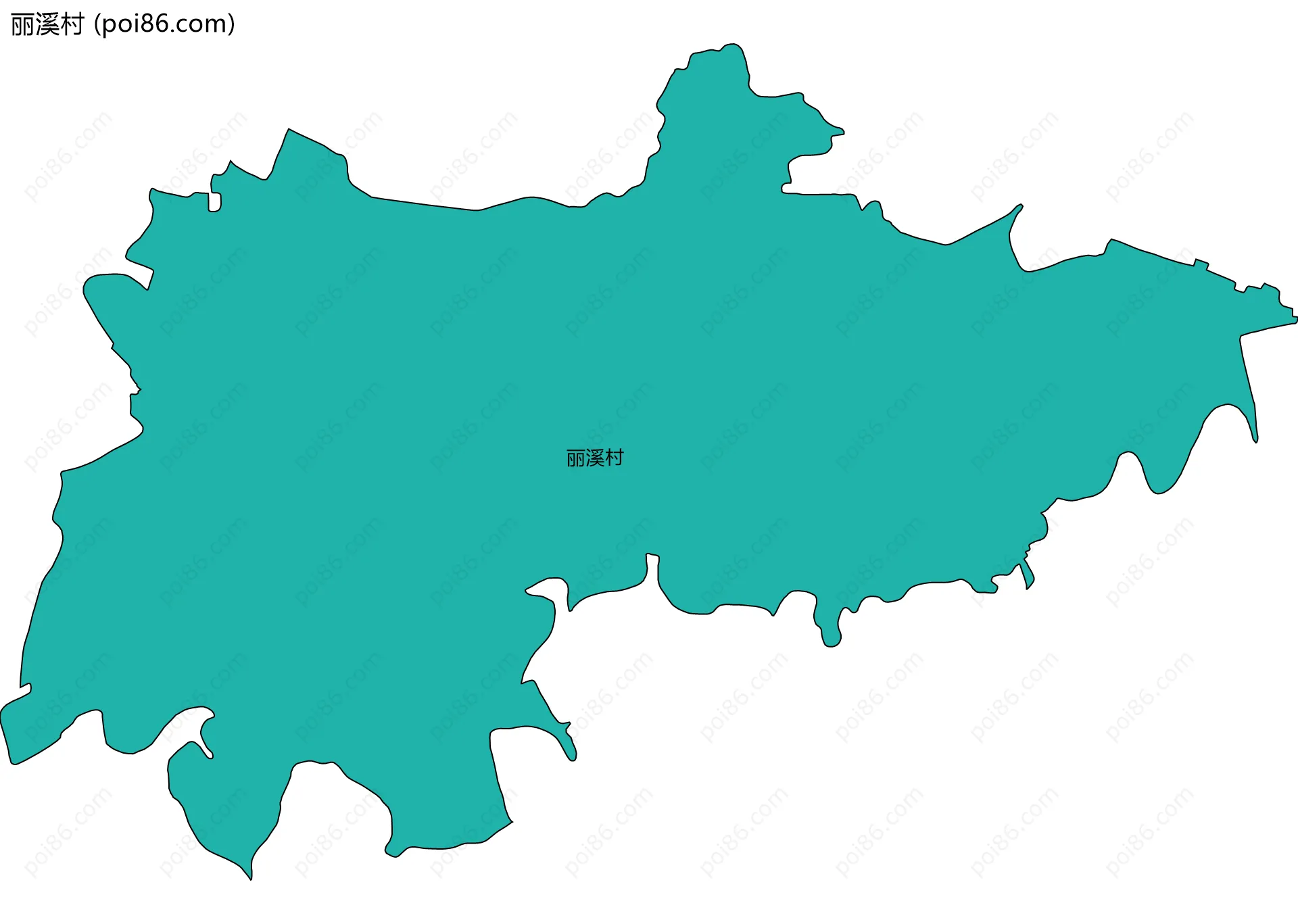 丽溪村边界地图